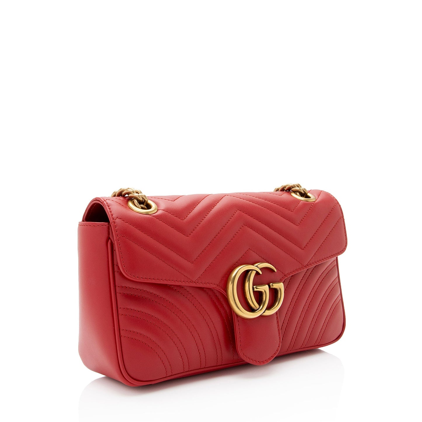 Gucci GG Marmont SHF-ijRyek Matelasse Leather Red Small Crossbody Bag