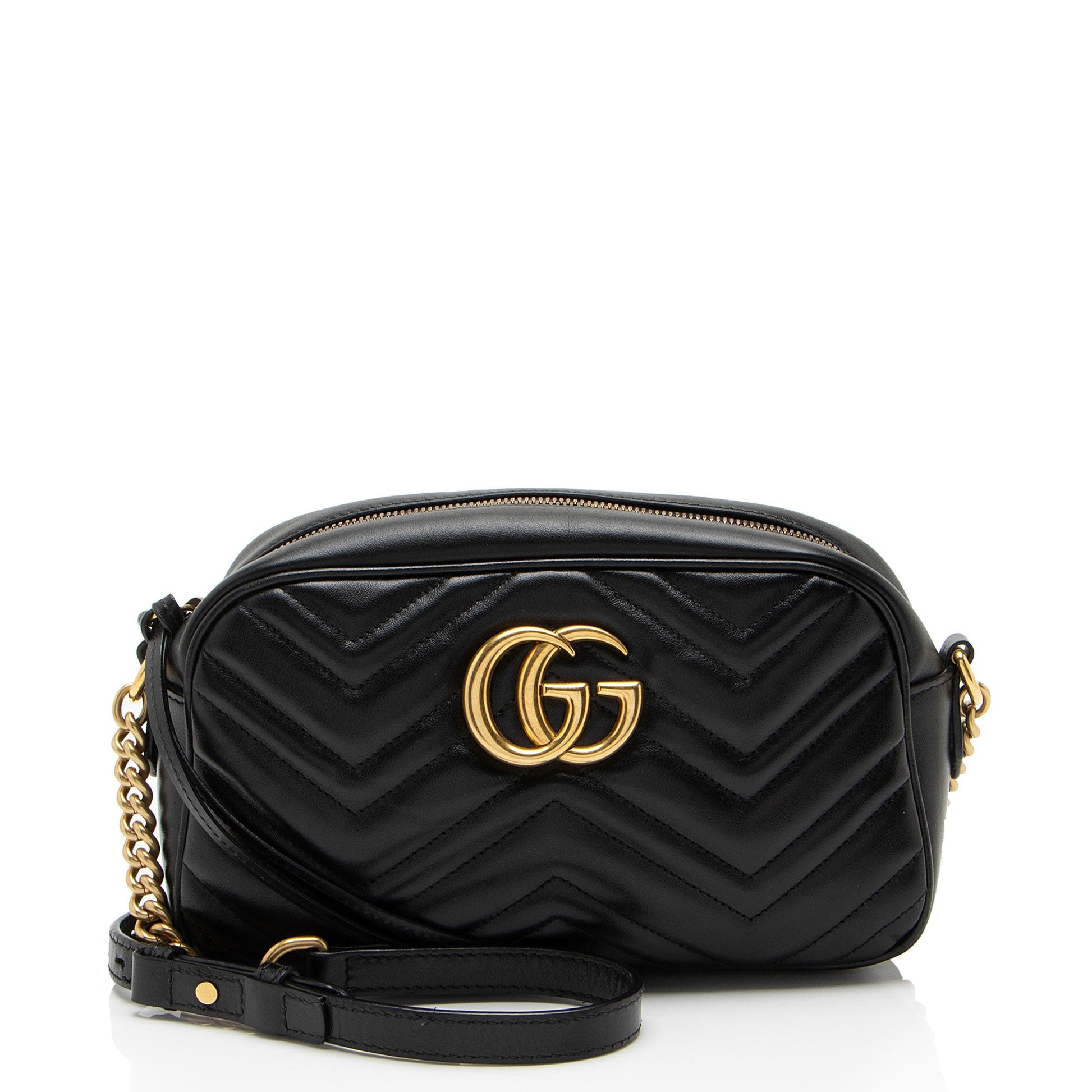 Gucci GG Marmont Camera Matelasse Leather Black Small Crossbody Bag Bag 2