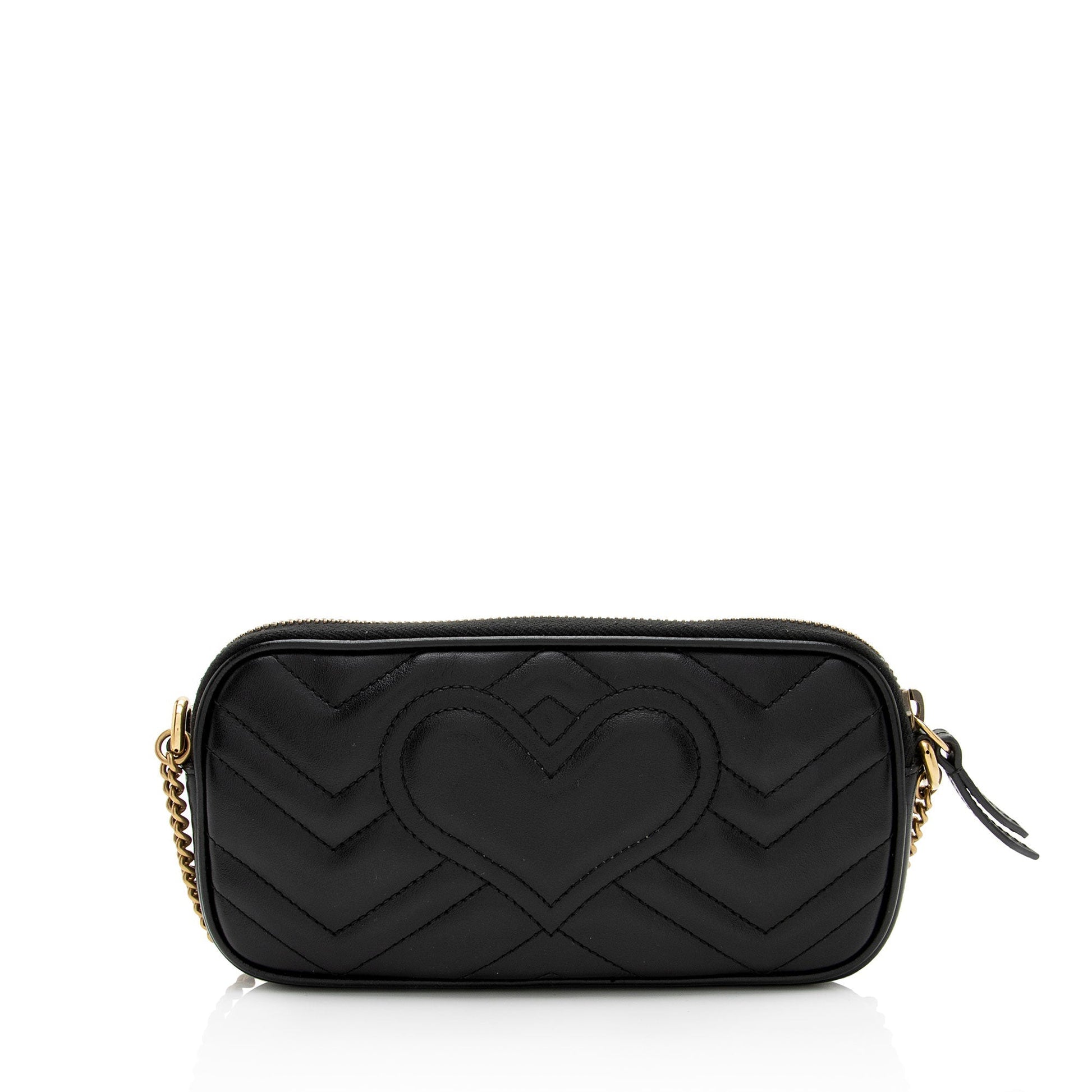 Gucci GG Marmont SHF-EJfMHM Matelasse Leather Black Small Crossbody Bag