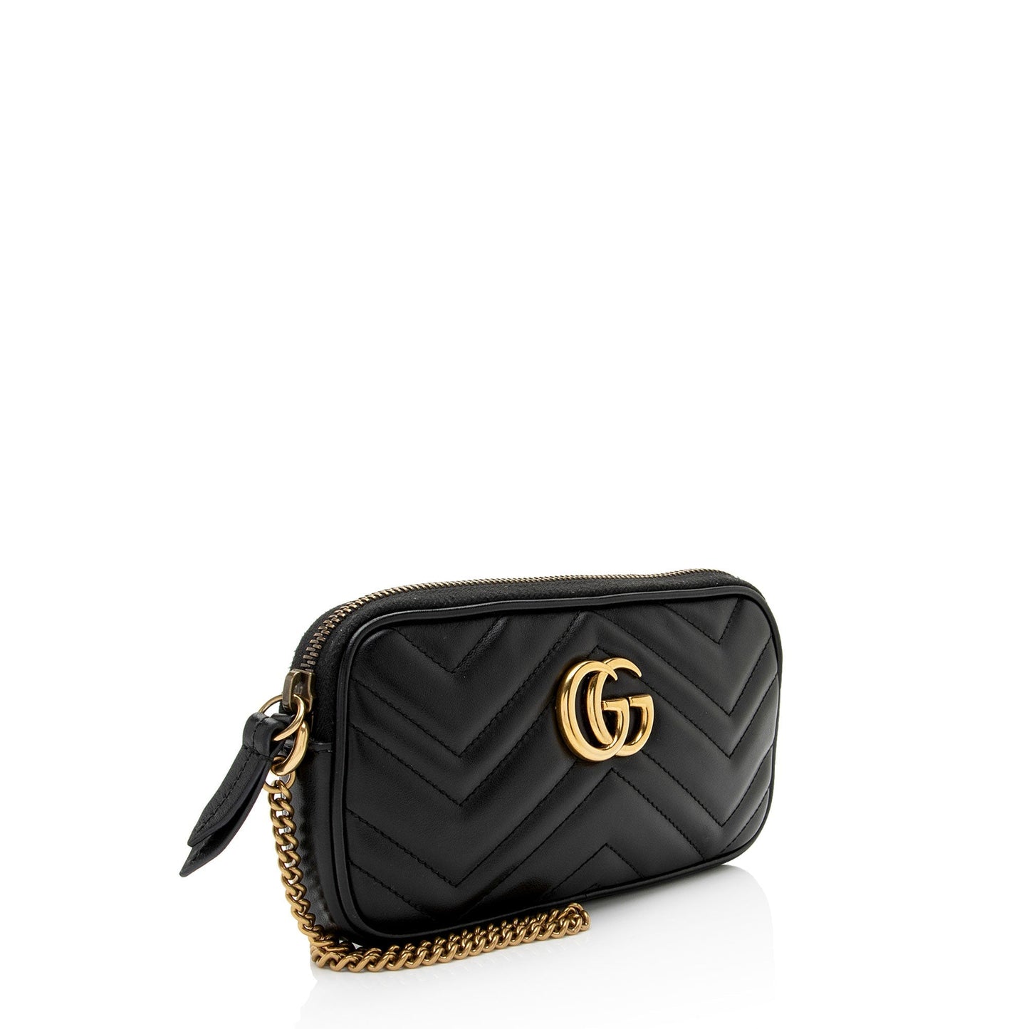 Gucci GG Marmont SHF-EJfMHM Matelasse Leather Black Small Crossbody Bag