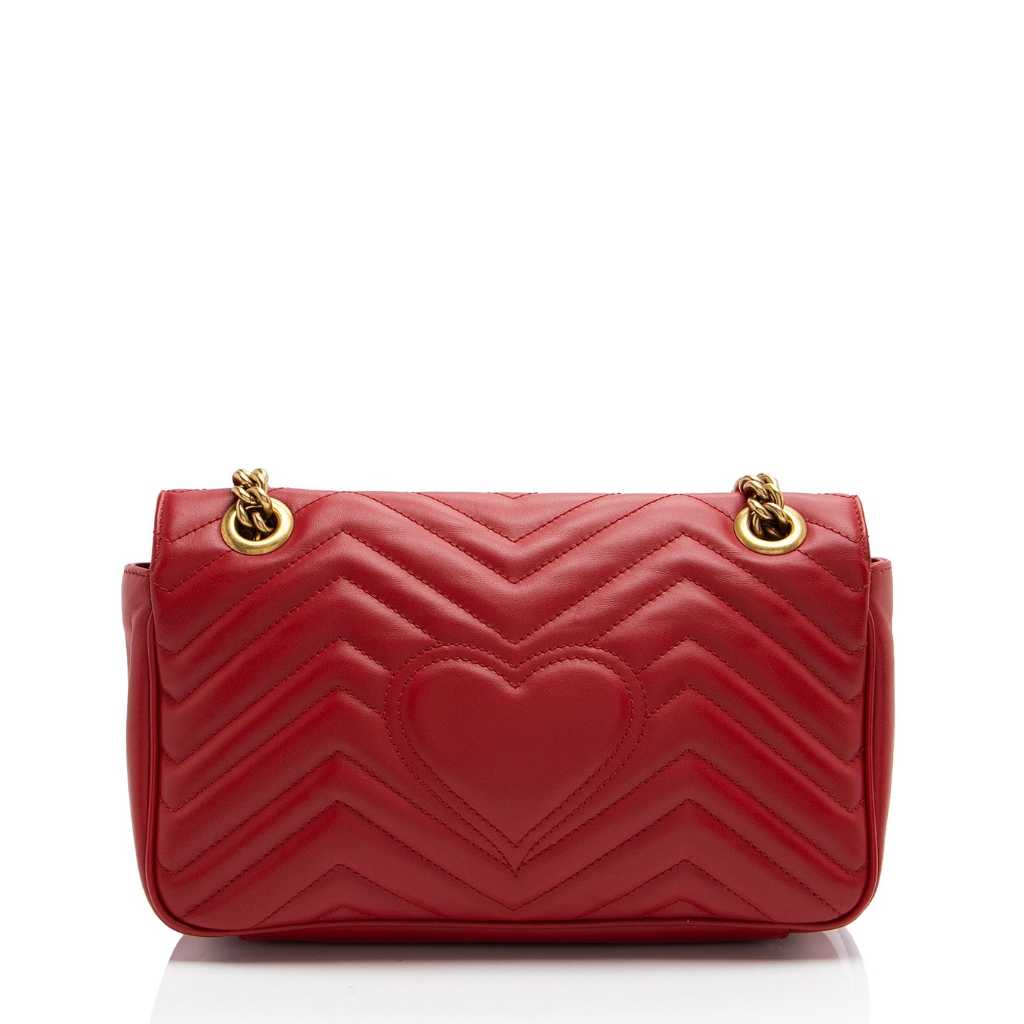 Gucci GG Marmont Flap SHF-RkMP3j Matelasse Leather Red Small Crossbody Bag