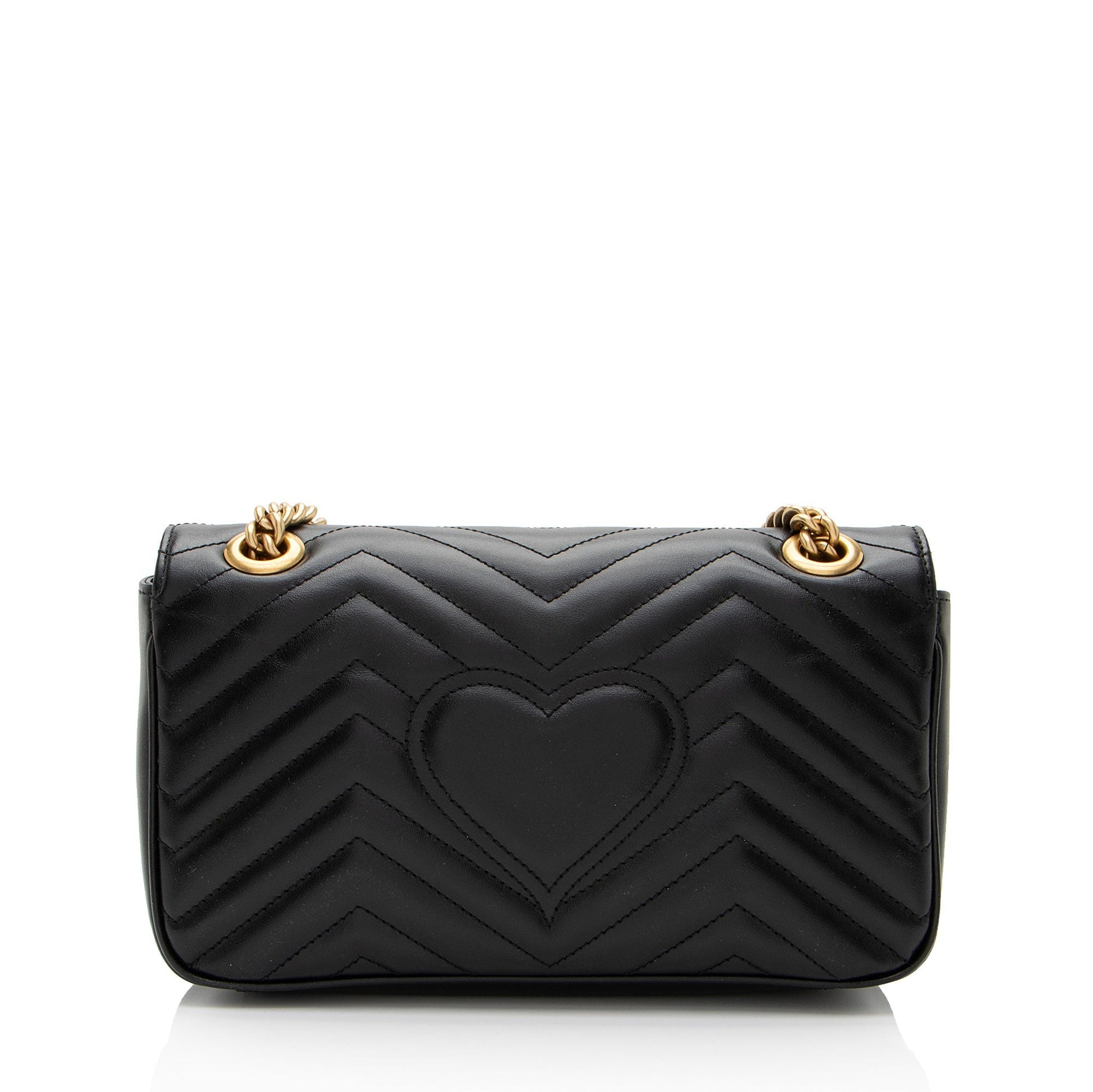 Gucci GG Marmont Flap SHF-gHIYfO Matelasse Leather Black Small Crossbody Bag