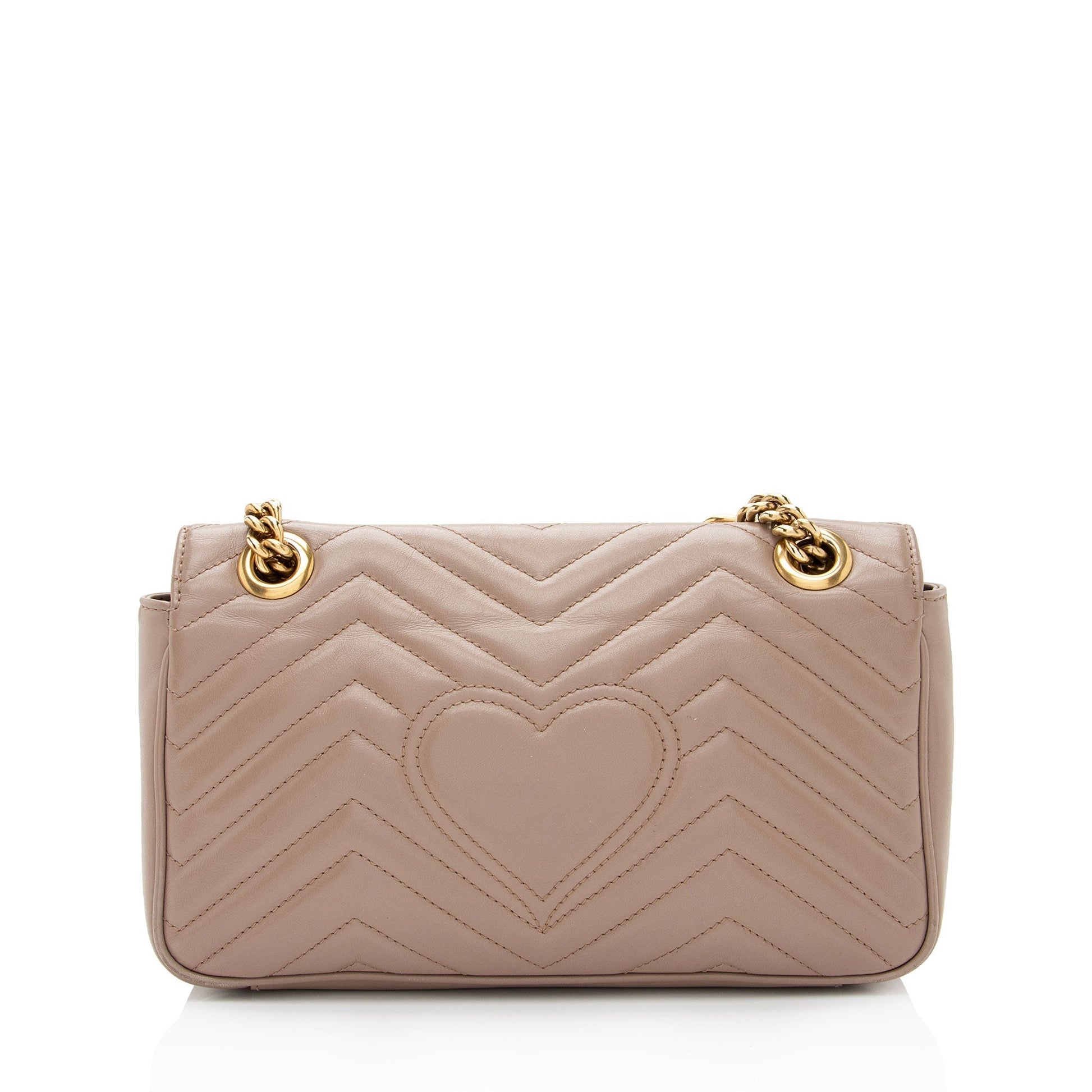 Gucci GG Marmont Flap Matelasse Leather Beige Small Crossbody Bag Shf Jgvrho