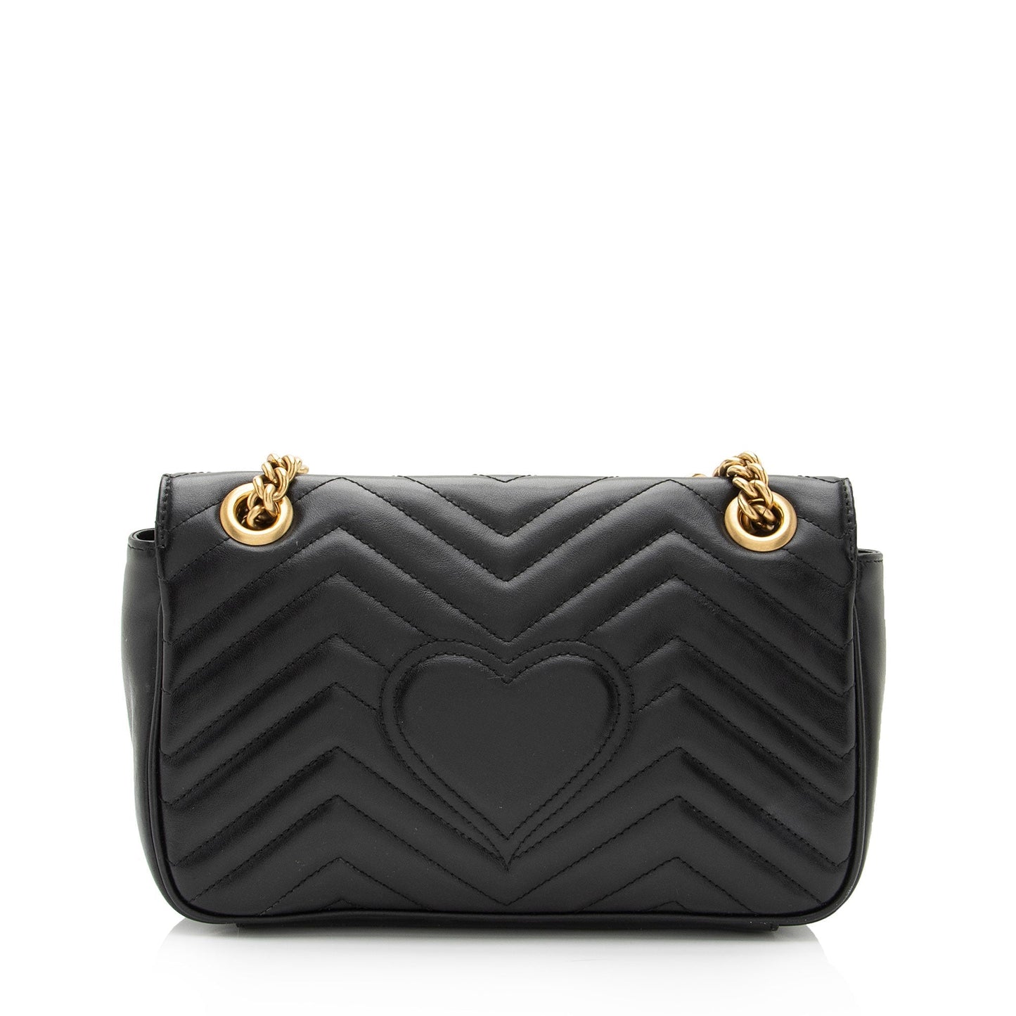 Gucci GG Marmont Flap SHF-IkiGIu Matelasse Leather Black Small Crossbody Bag