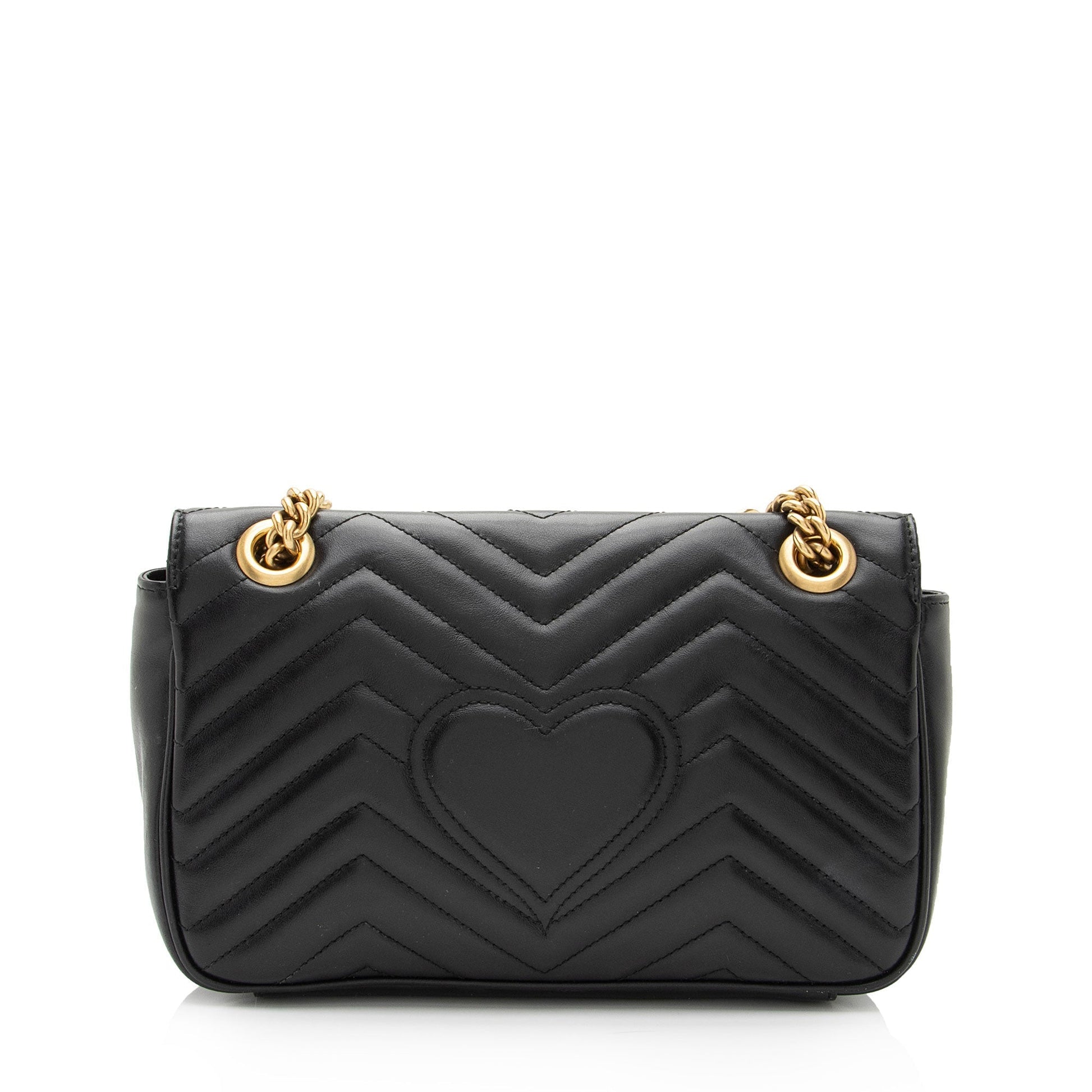 Gucci GG Marmont Flap SHF-IkiGIu Matelasse Leather Black Small Crossbody Bag