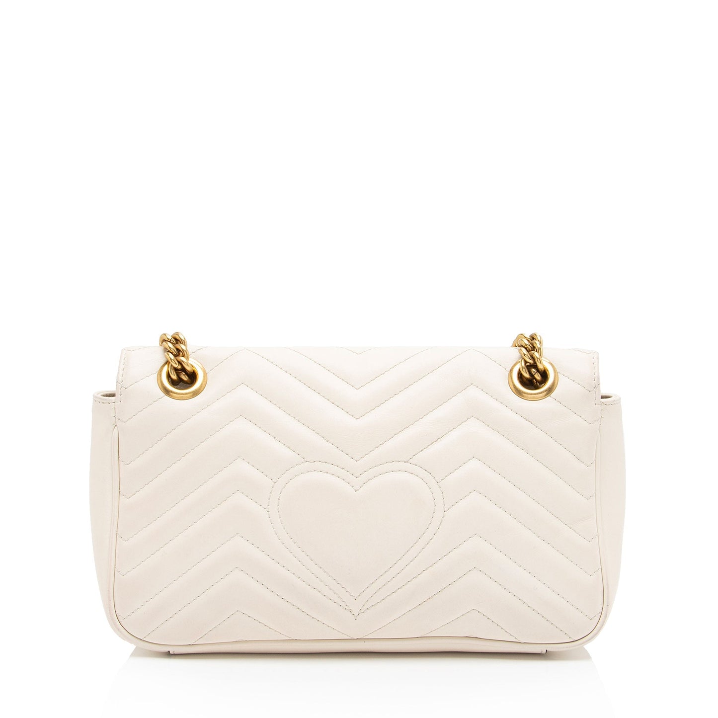 Gucci GG Marmont Flap SHF-gduwv8 Matelasse Leather White Small Crossbody Bag