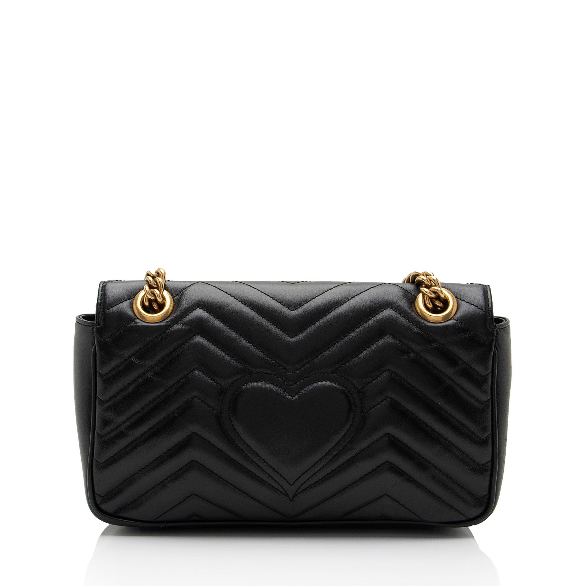 Gucci GG Marmont Flap SHF-5zif5r Matelasse Leather Black Small Crossbody Bag