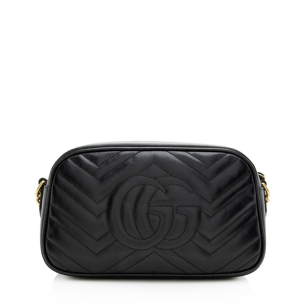 Gucci GG Marmont SHF Matelasse Leather Black Small Crossbody Bag 9