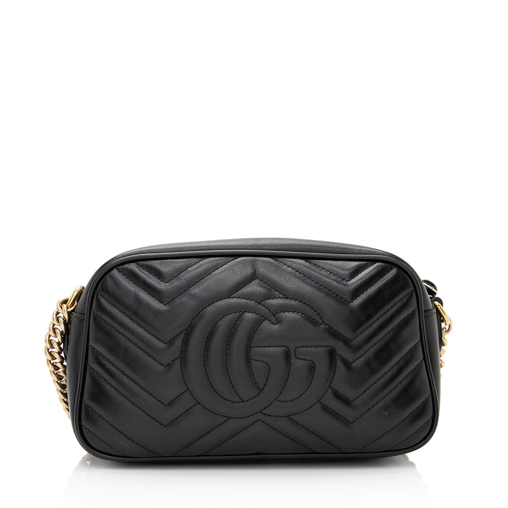 Gucci GG Marmont SHF Matelasse Leather Black Small Crossbody Bag 3