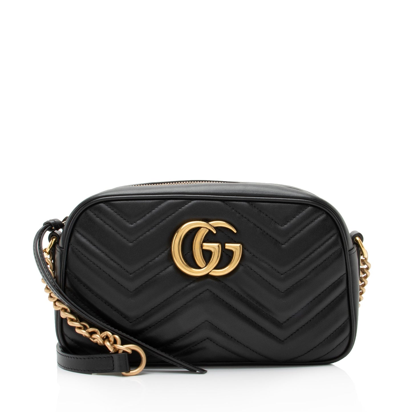 Gucci GG Marmont SHF Matelasse Leather Black Small Crossbody Bag 7