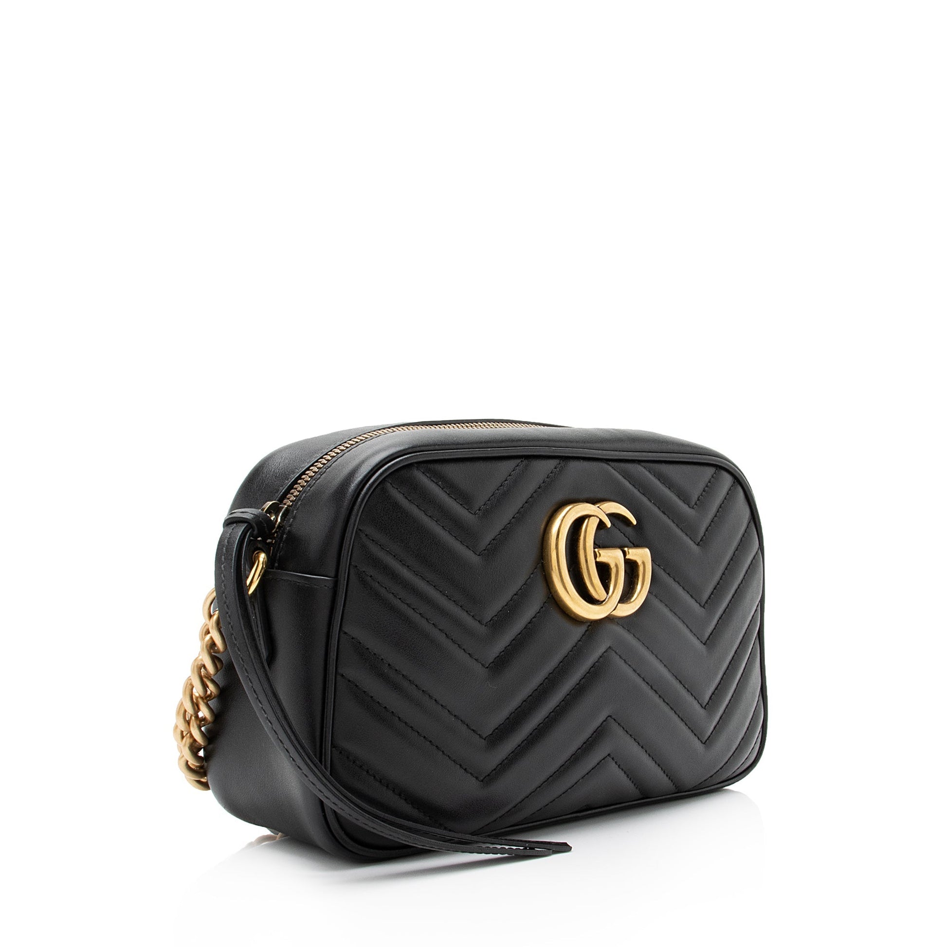Gucci GG Marmont SHF Matelasse Leather Black Small Crossbody Bag 7