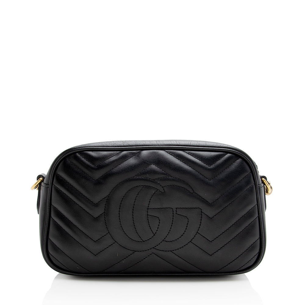 Gucci GG Marmont SHF Matelasse Leather Black Small Crossbody Bag 8