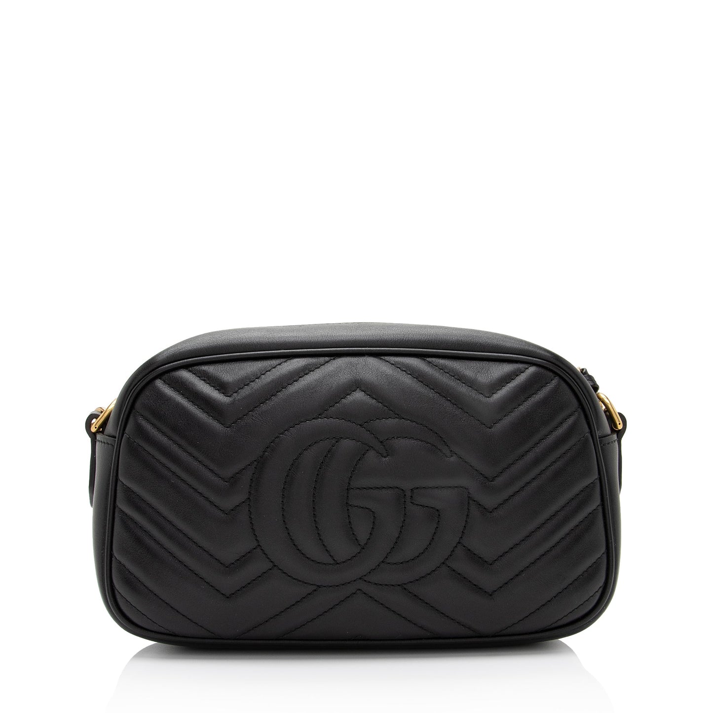 Gucci GG Marmont SHF-0aSpIT Matelasse Leather Black Small Crossbody Bag