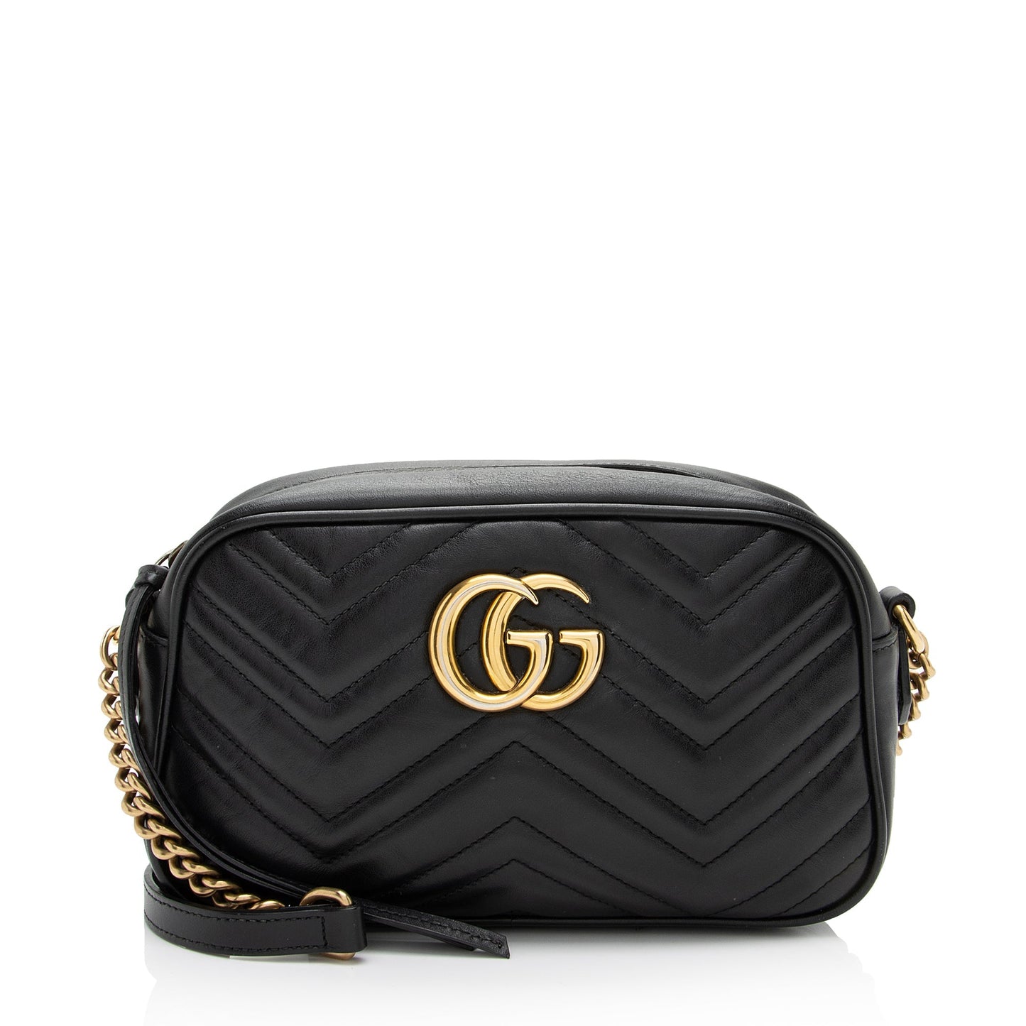 Gucci GG Marmont SHF-Abtg9L Matelasse Leather Black Small Crossbody Bag