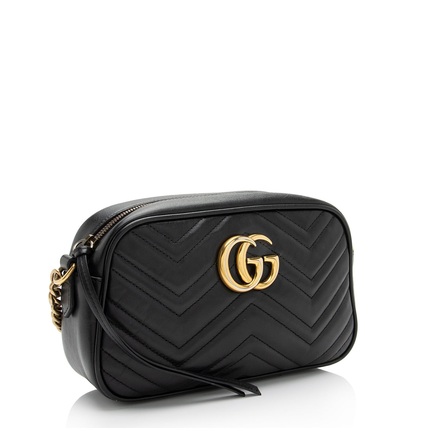 Gucci GG Marmont SHF-Abtg9L Matelasse Leather Black Small Crossbody Bag
