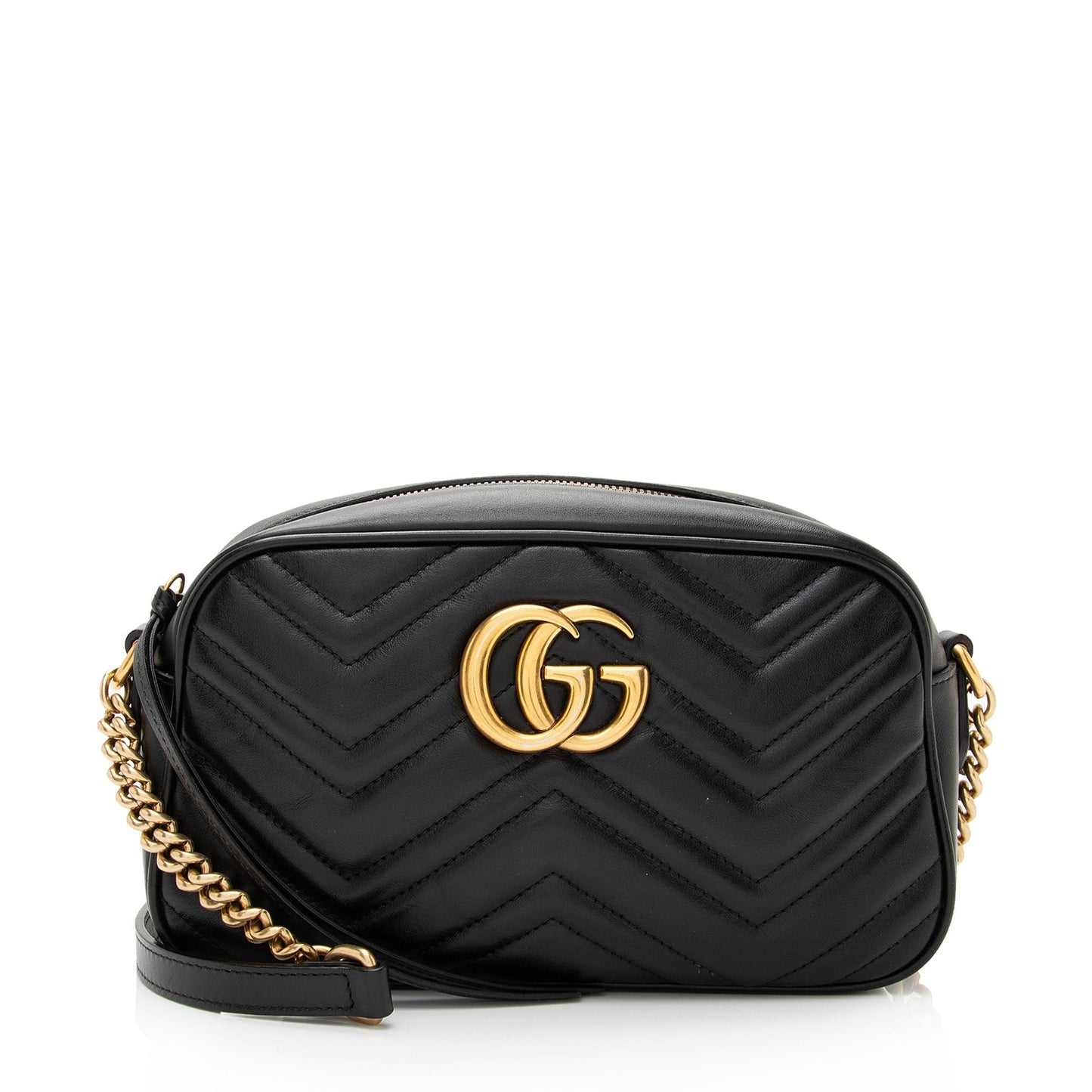 Gucci GG Marmont SHF-qHsTPi Matelasse Leather Black Small Crossbody Bag