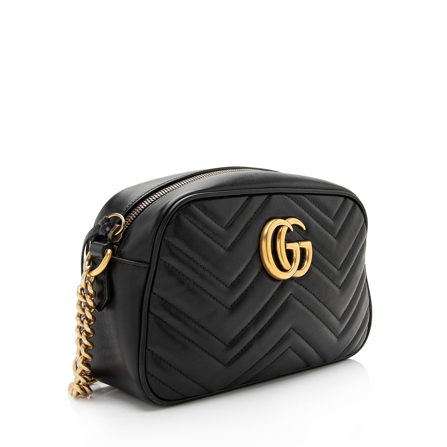 Gucci GG Marmont SHF-qHsTPi Matelasse Leather Black Small Crossbody Bag