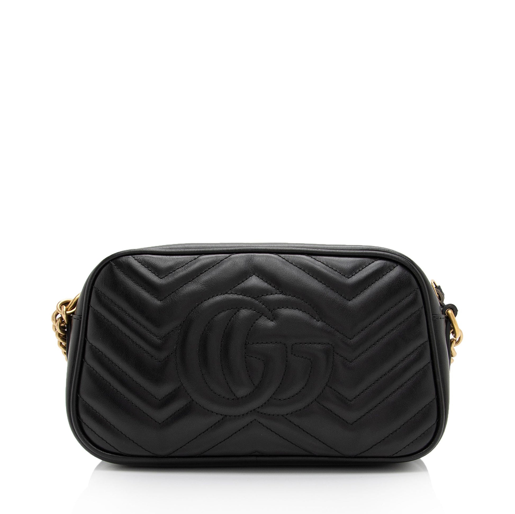 Gucci GG Marmont SHF-no6urc Matelasse Leather Black Small Crossbody Bag