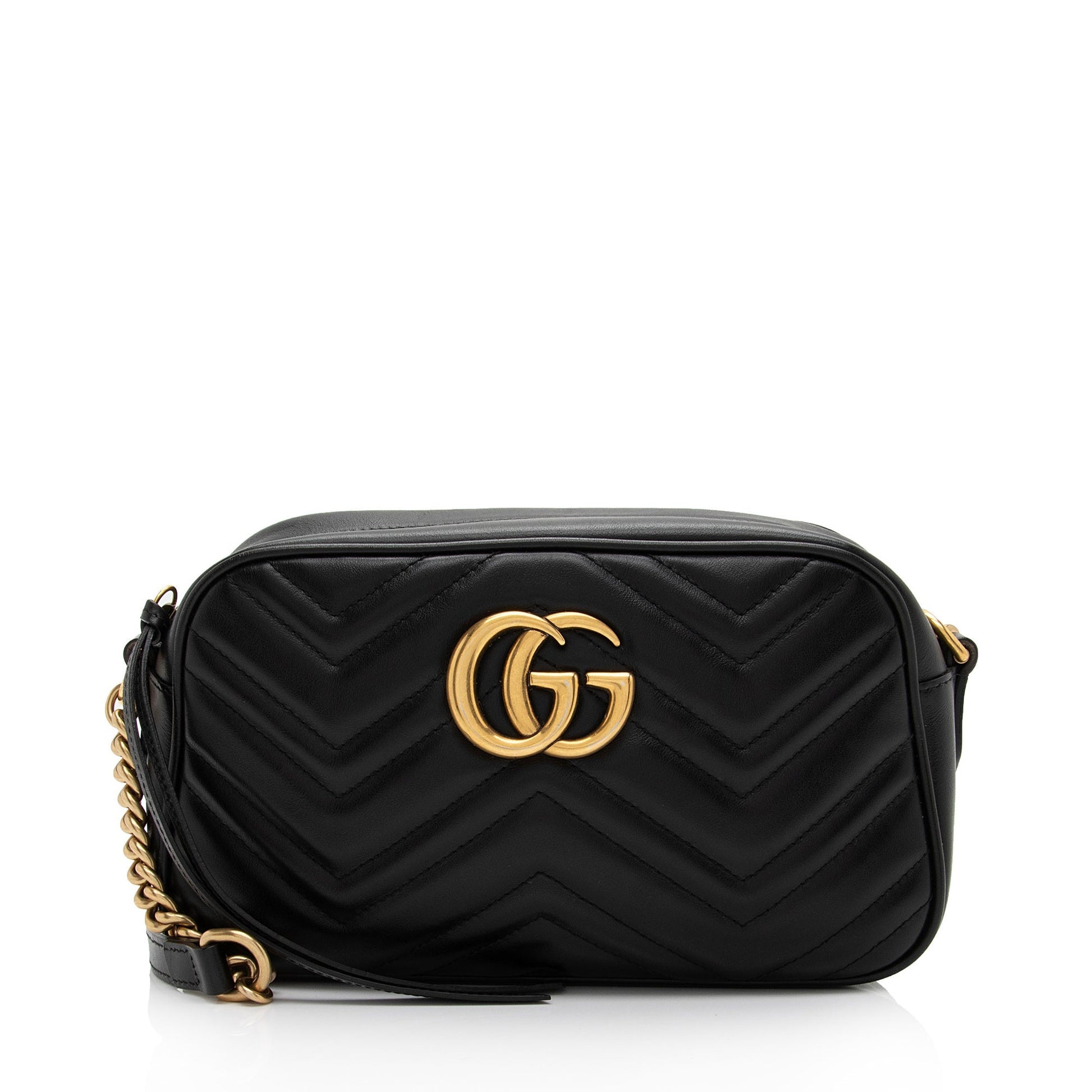 Gucci GG Marmont SHF-no6urc Matelasse Leather Black Small Crossbody Bag