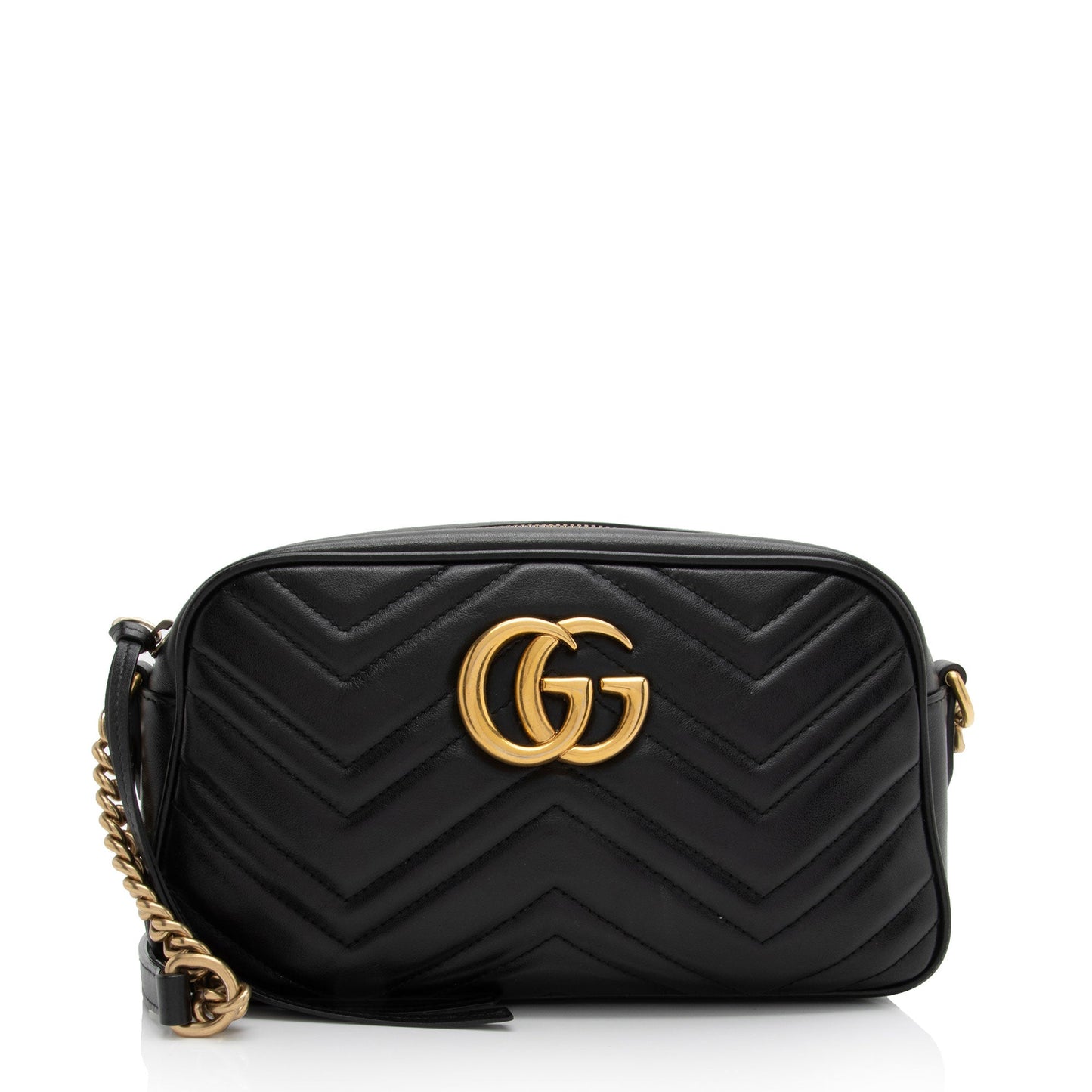 Gucci GG Marmont SHF-BwQI32 Matelasse Leather Black Small Crossbody Bag