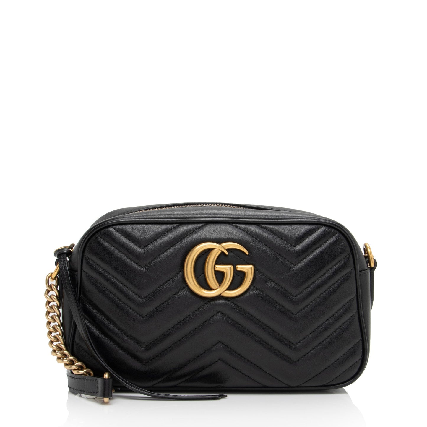 Gucci GG Marmont SHF-cvEak8 Matelasse Leather Black Small Crossbody Bag