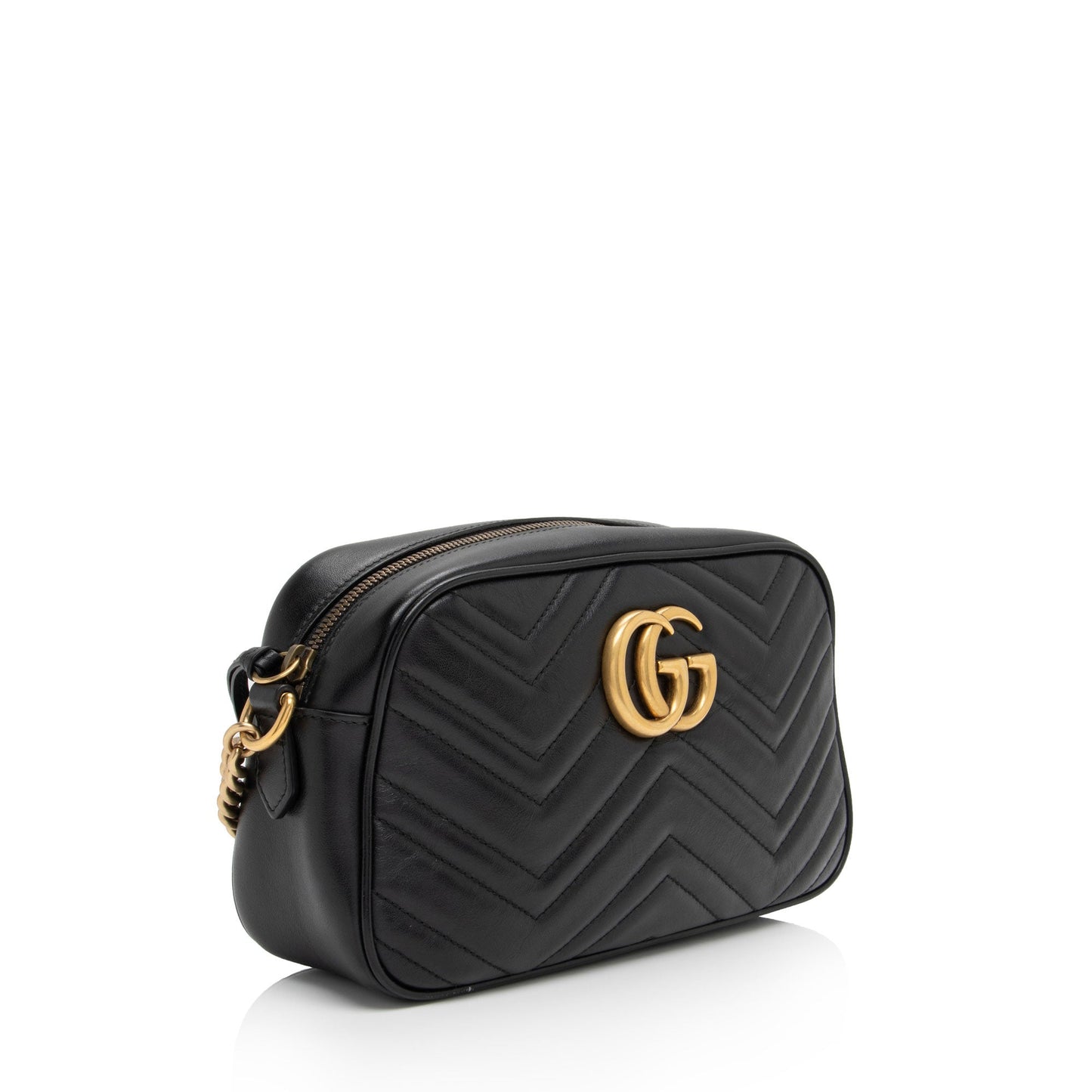 Gucci GG Marmont SHF-cvEak8 Matelasse Leather Black Small Crossbody Bag
