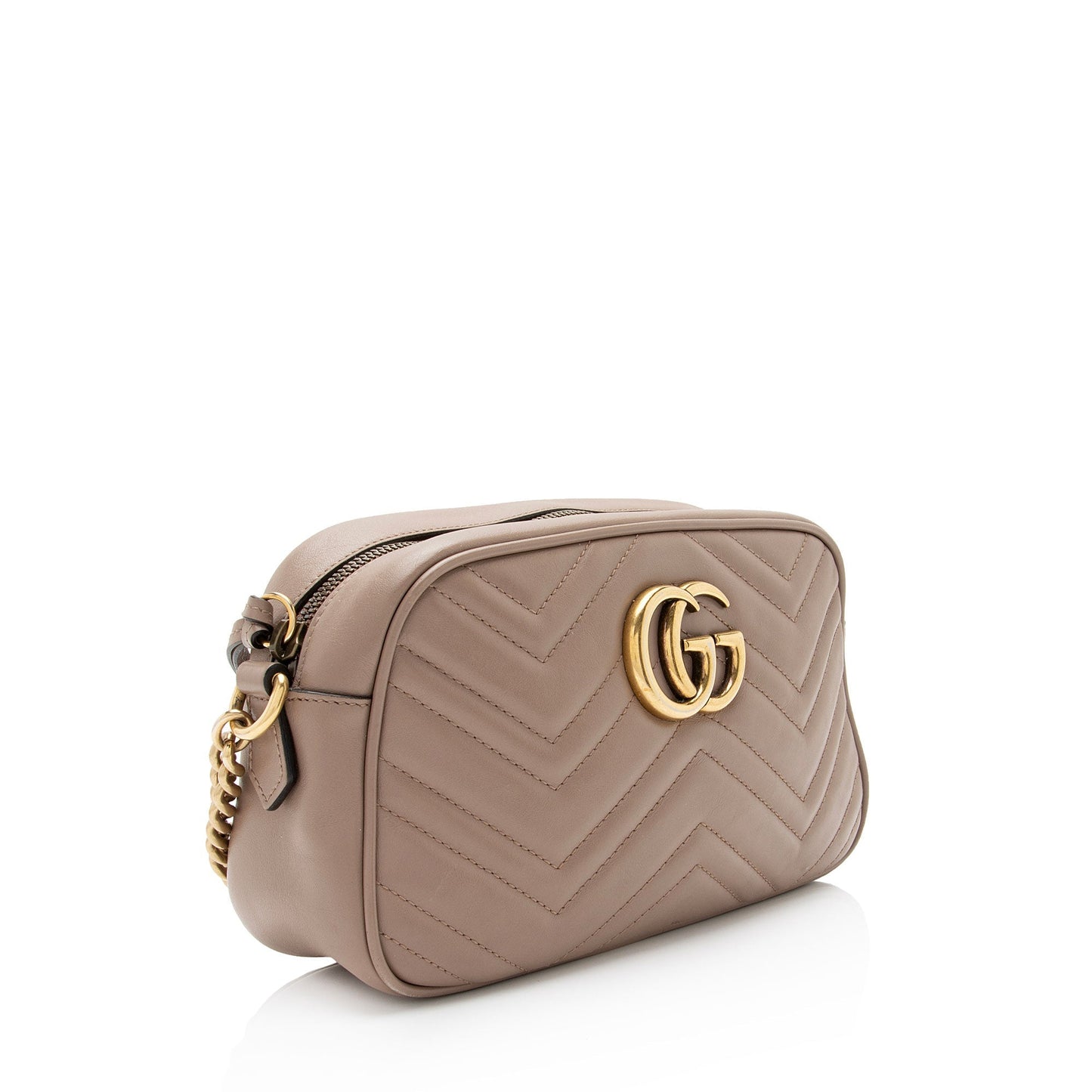 Gucci GG Marmont SHF-LVfFFC Matelasse Leather Beige Small Crossbody Bag