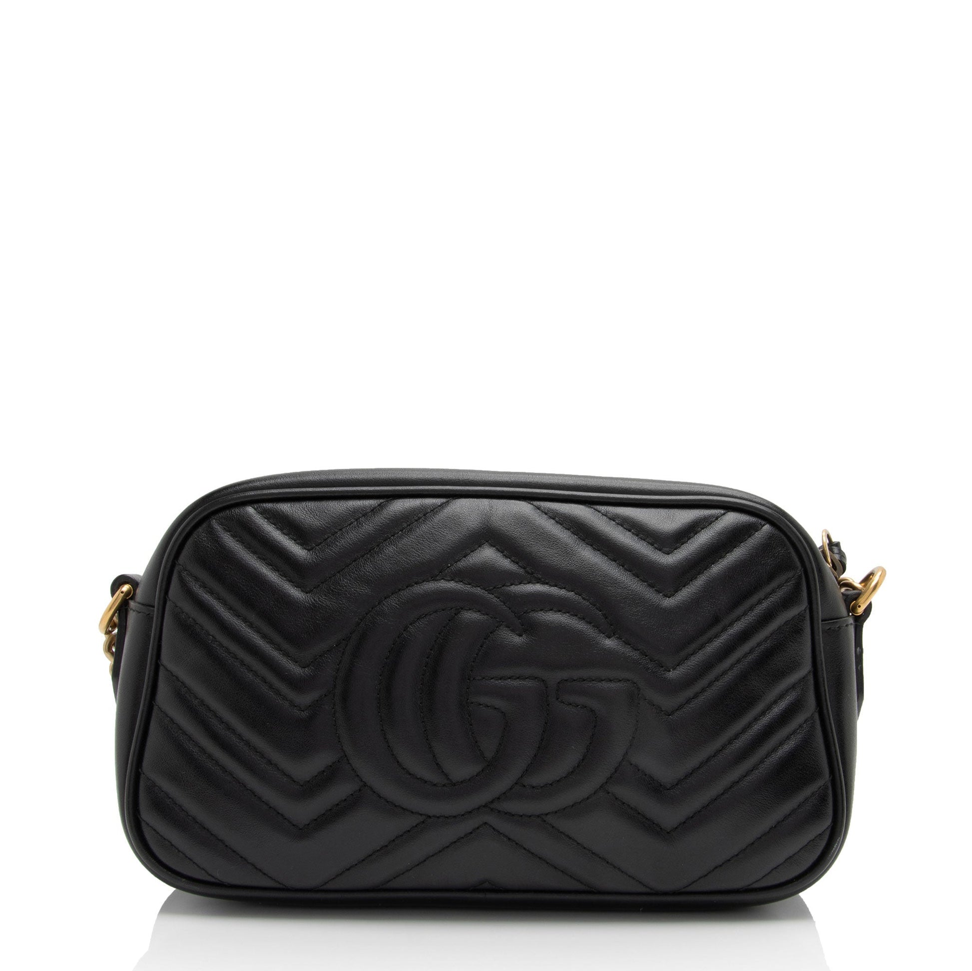 Gucci GG Marmont SHF-P3q3Nl Matelasse Leather Black Small Crossbody Bag