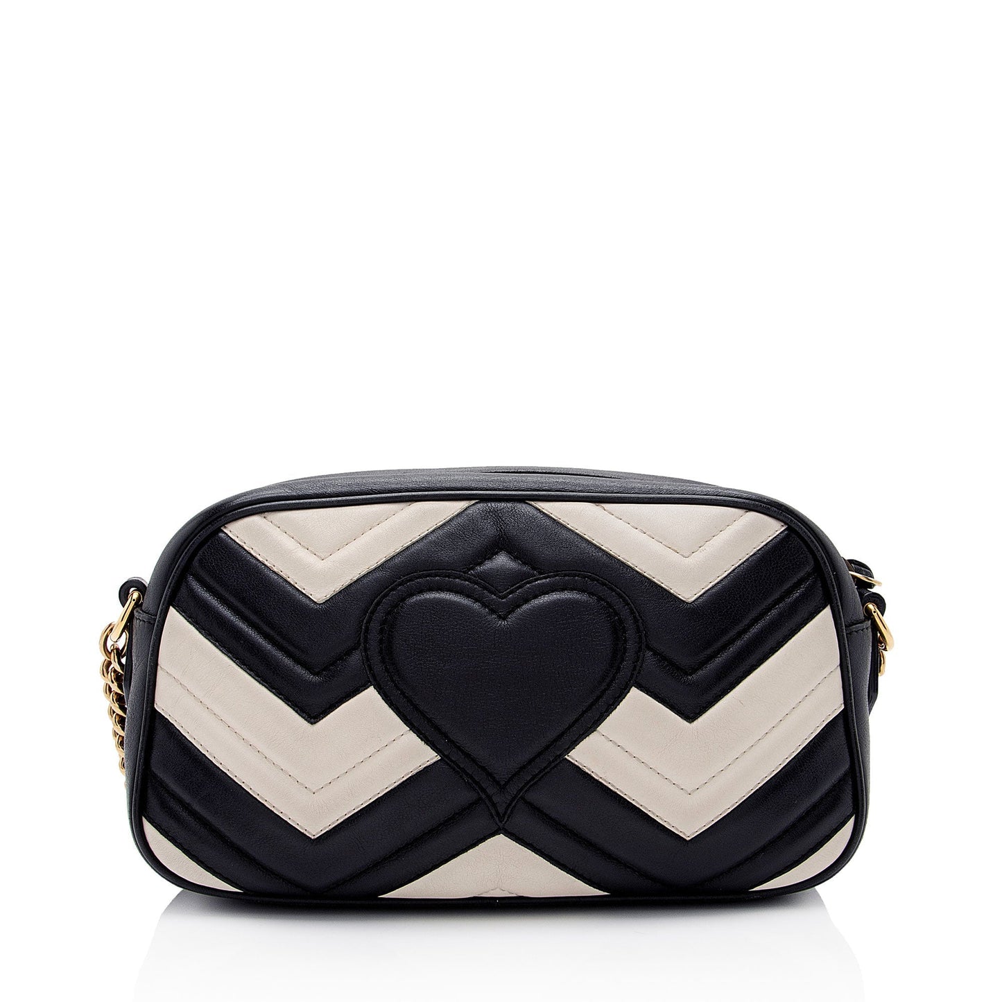 Gucci GG Marmont SHF-cKg6iD Matelasse Leather White Blue Crossbody Bag