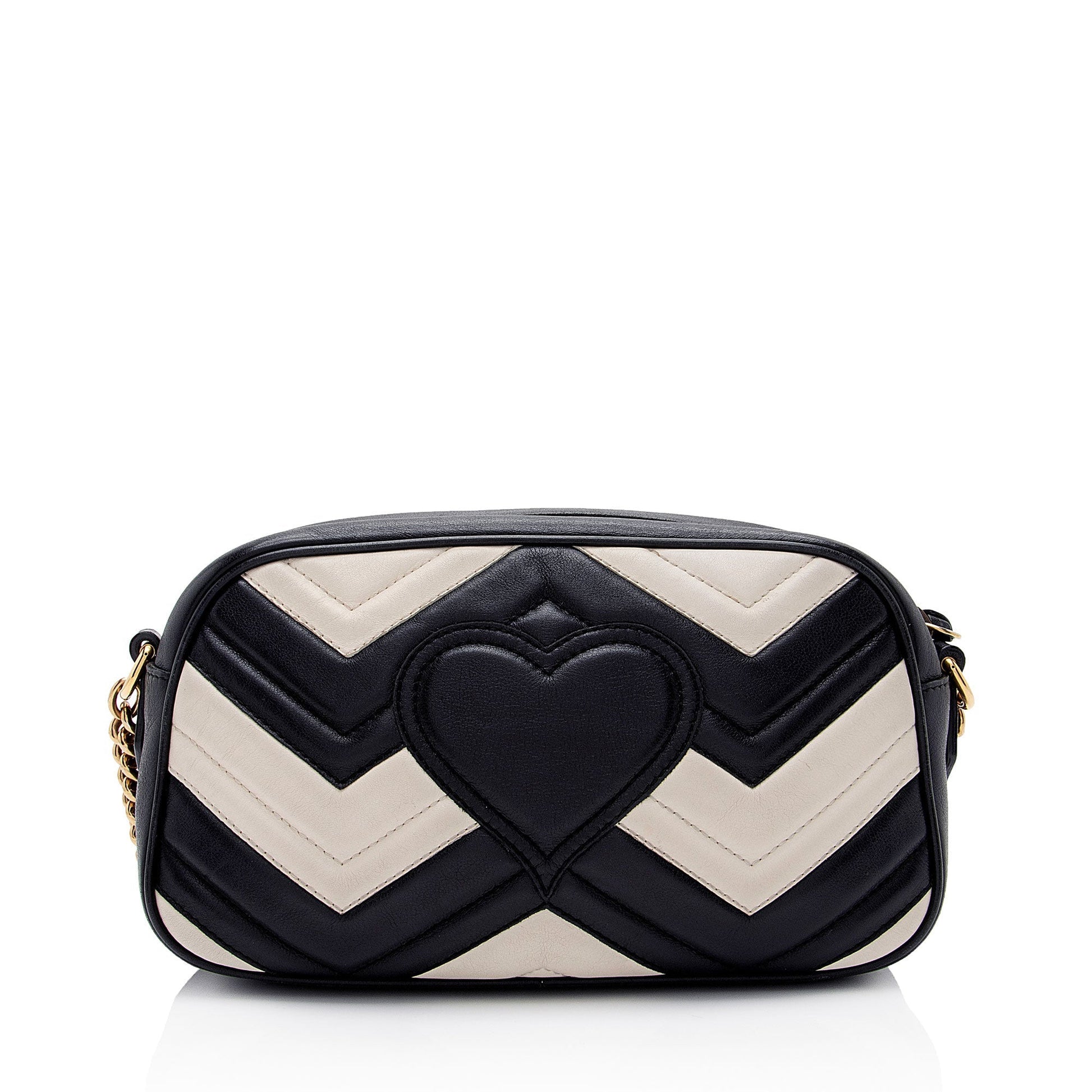 Gucci GG Marmont SHF-cKg6iD Matelasse Leather White Blue Crossbody Bag