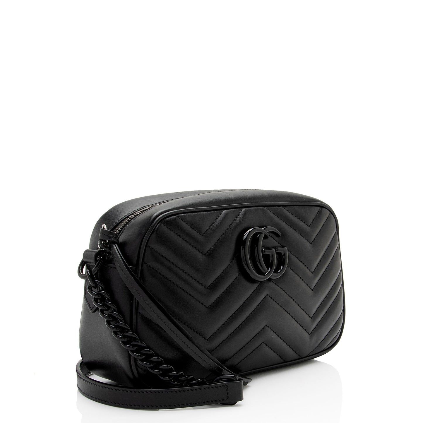Gucci GG Marmont SHF-sIFM1C Matelasse Leather Black Small Crossbody Bag