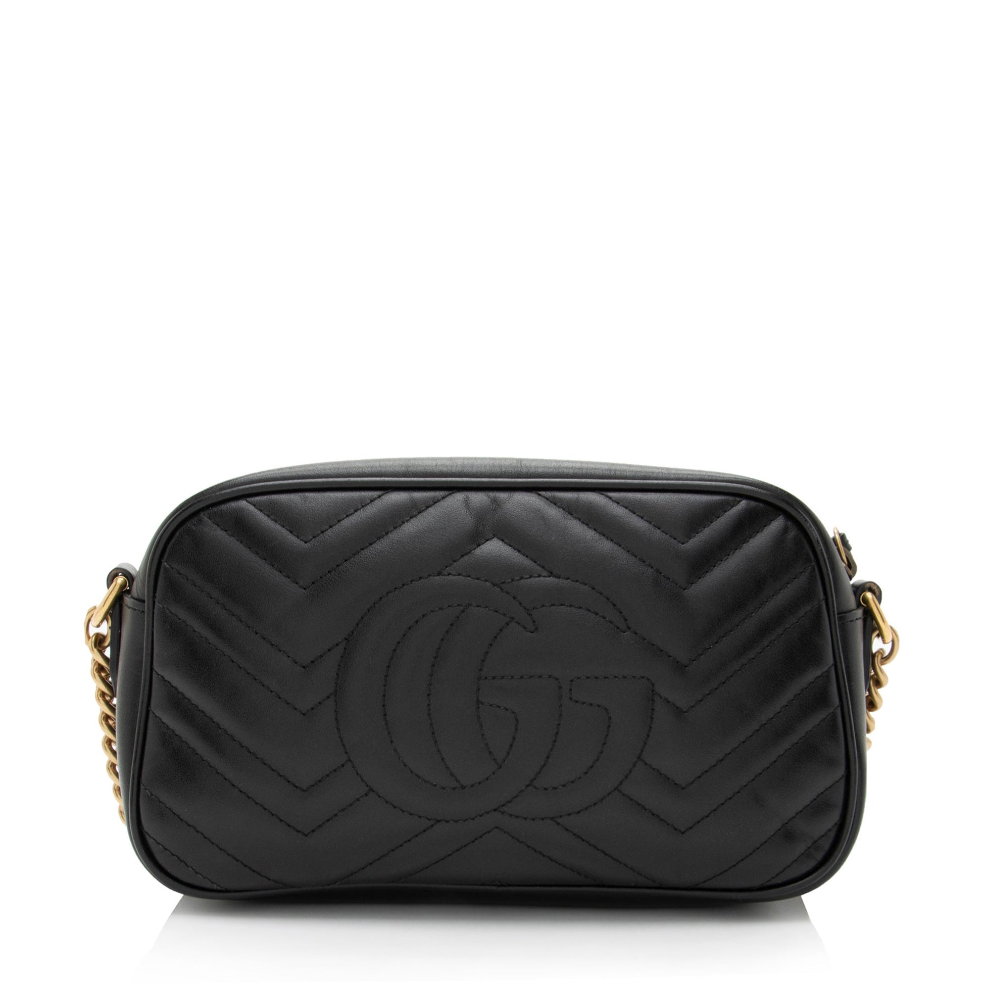 Gucci GG Marmont Matelasse Leather Black Small Crossbody Bag Bag 6