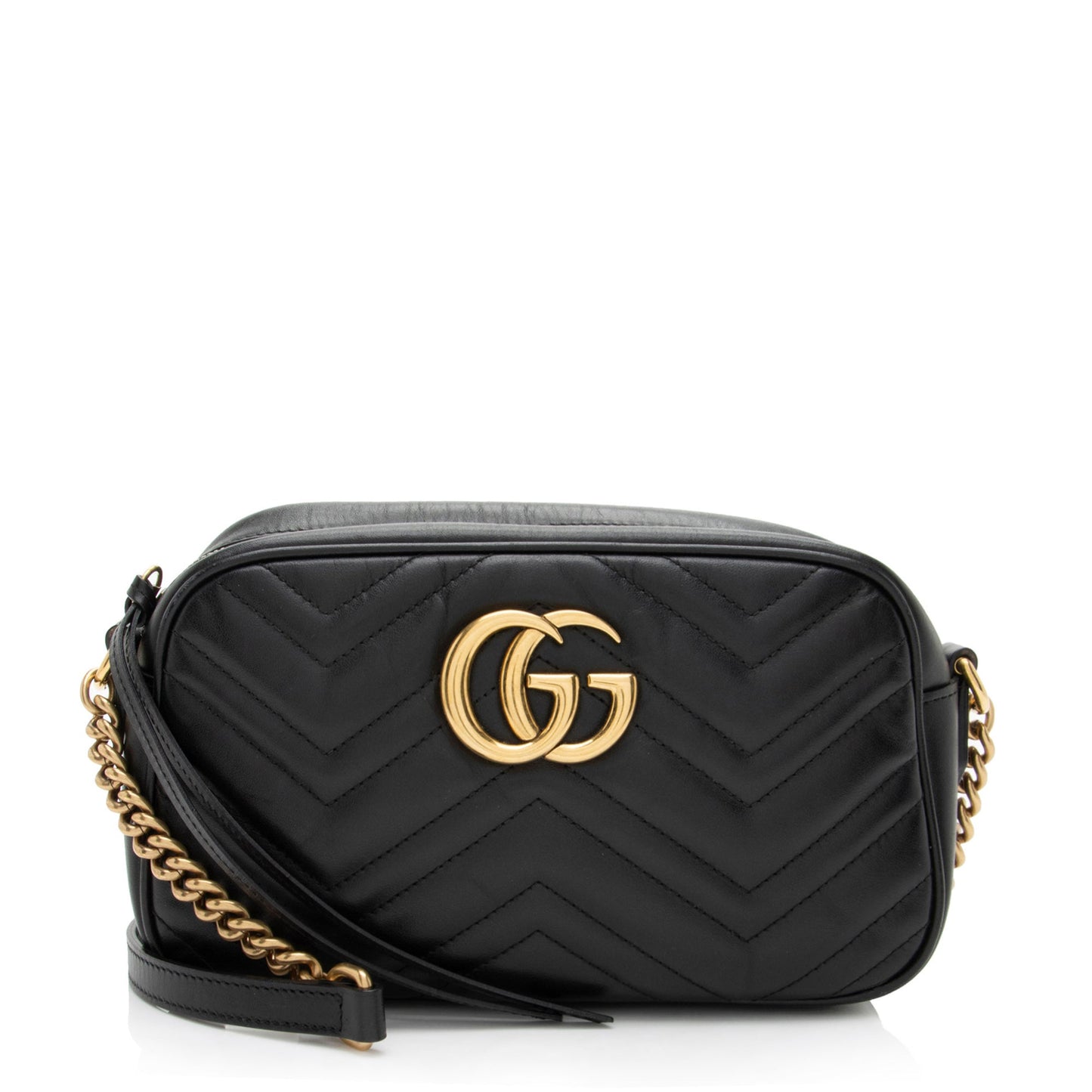 Gucci GG Marmont Matelasse Leather Black Small Crossbody Bag Bag 6