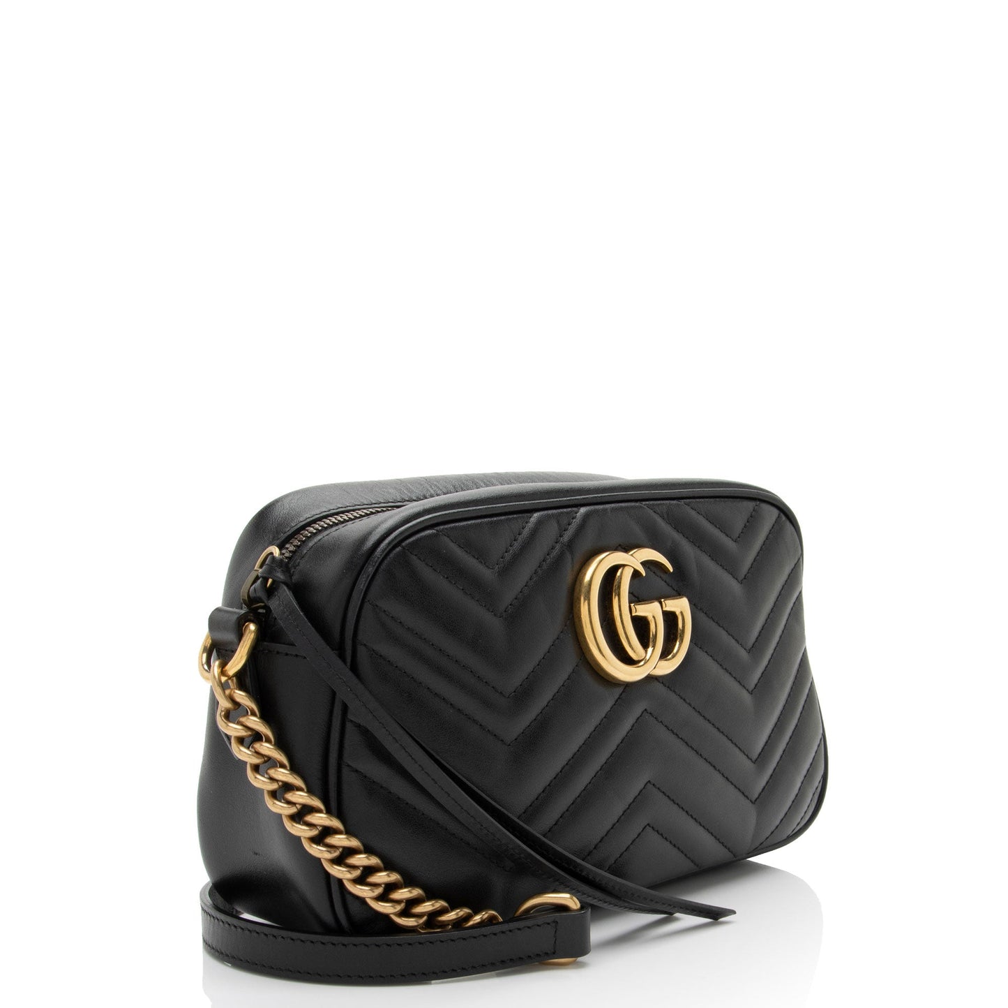 Gucci GG Marmont Matelasse Leather Black Small Crossbody Bag Bag 6