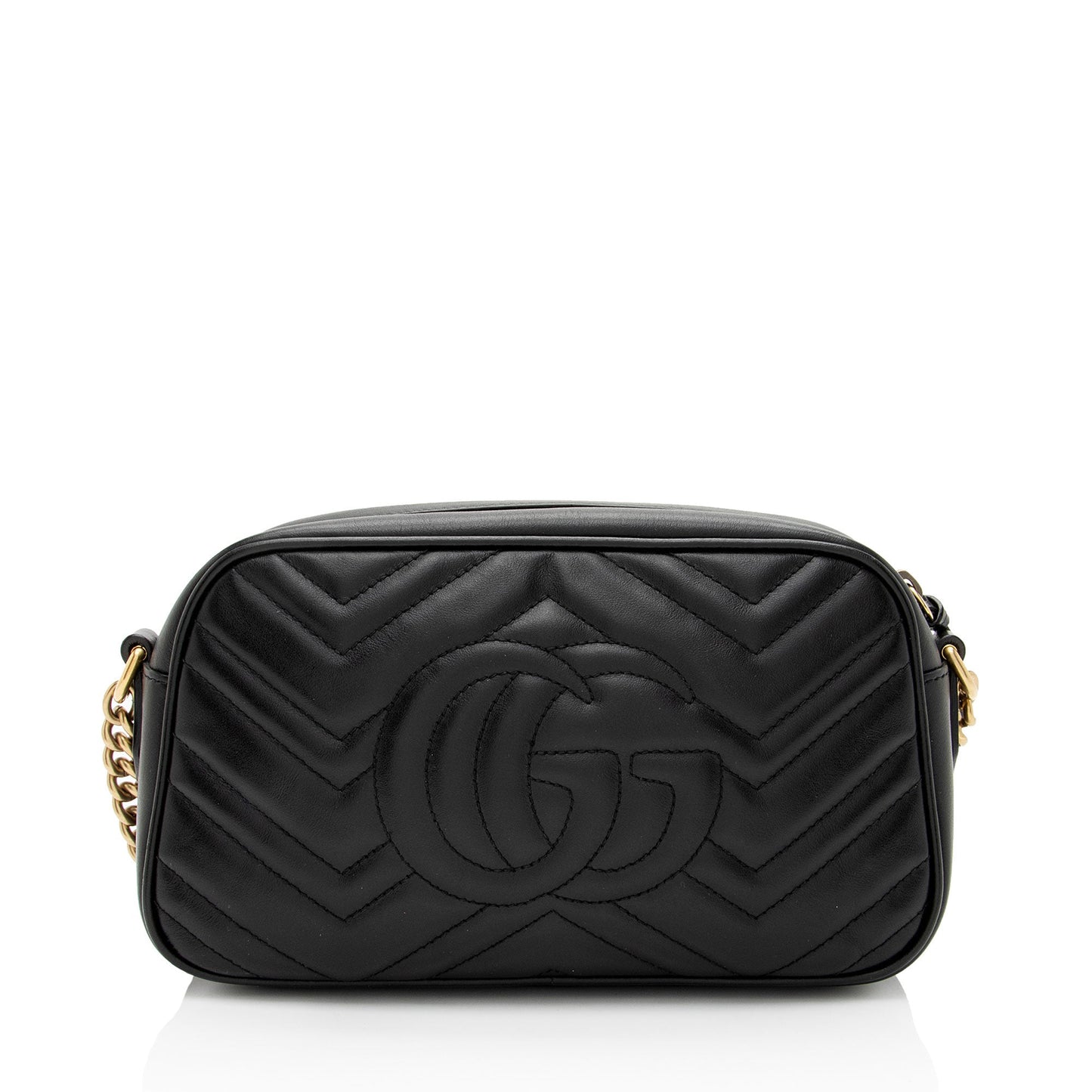 Gucci GG Marmont Camera Matelasse Leather Black Small Crossbody Bag