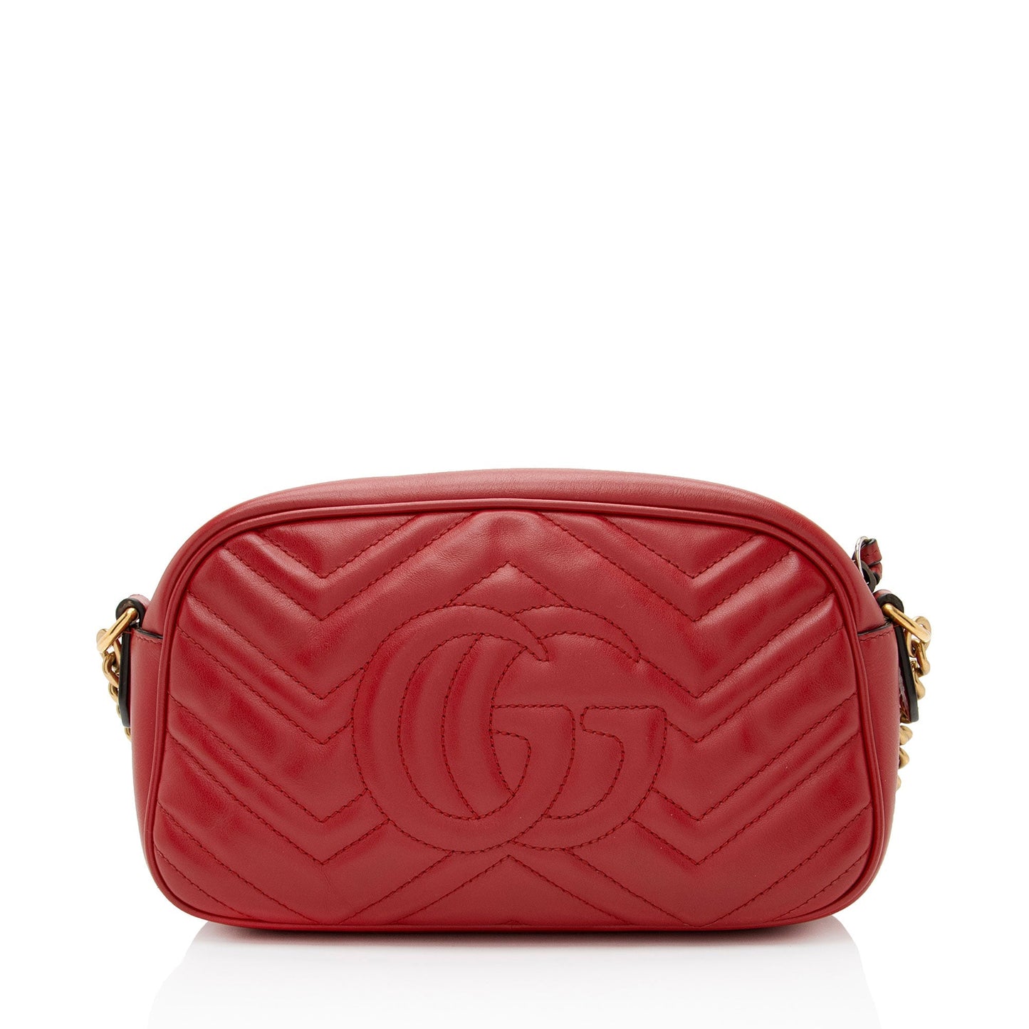 Gucci GG Marmont Camera Matelasse Leather Red Small Crossbody Bag Bag 11