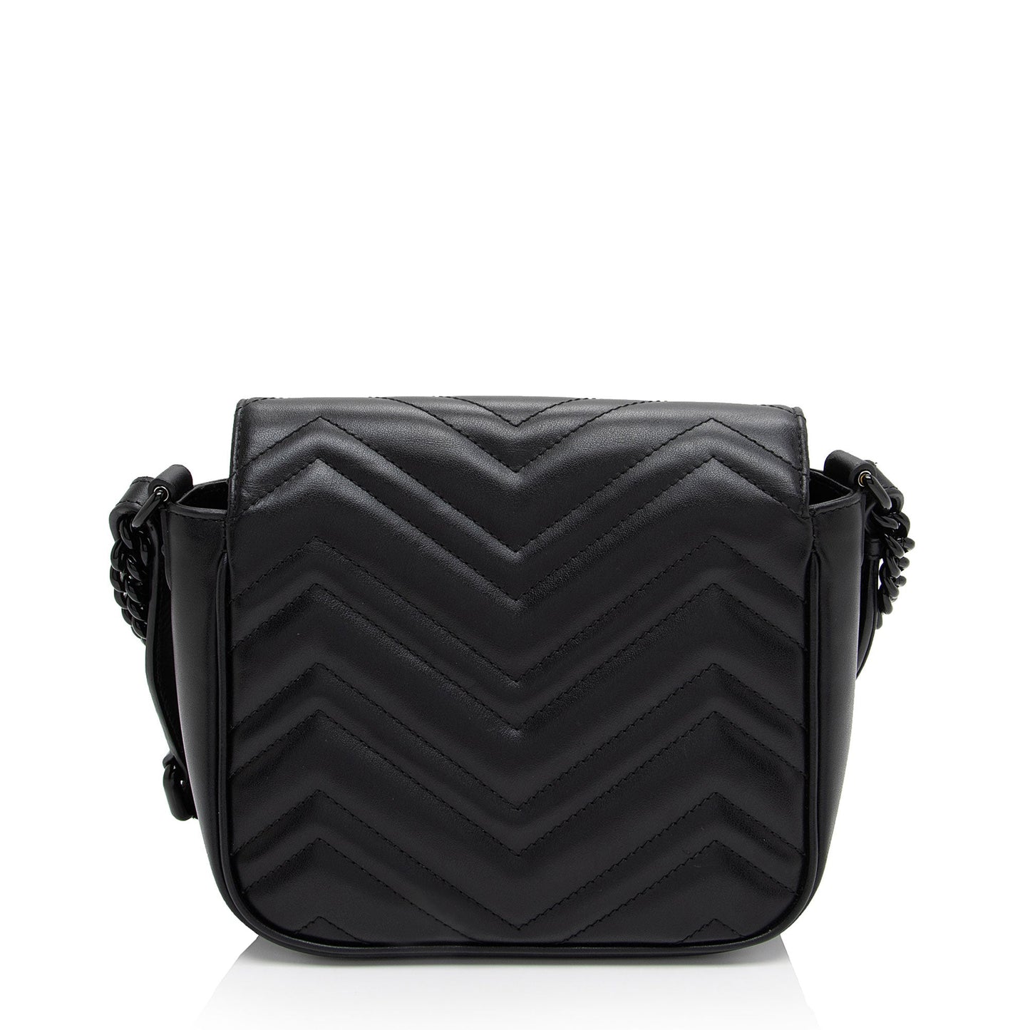 Gucci GG Marmont Square SHF-43SCt3 Matelasse Leather Nylon Black Shoulder Bag