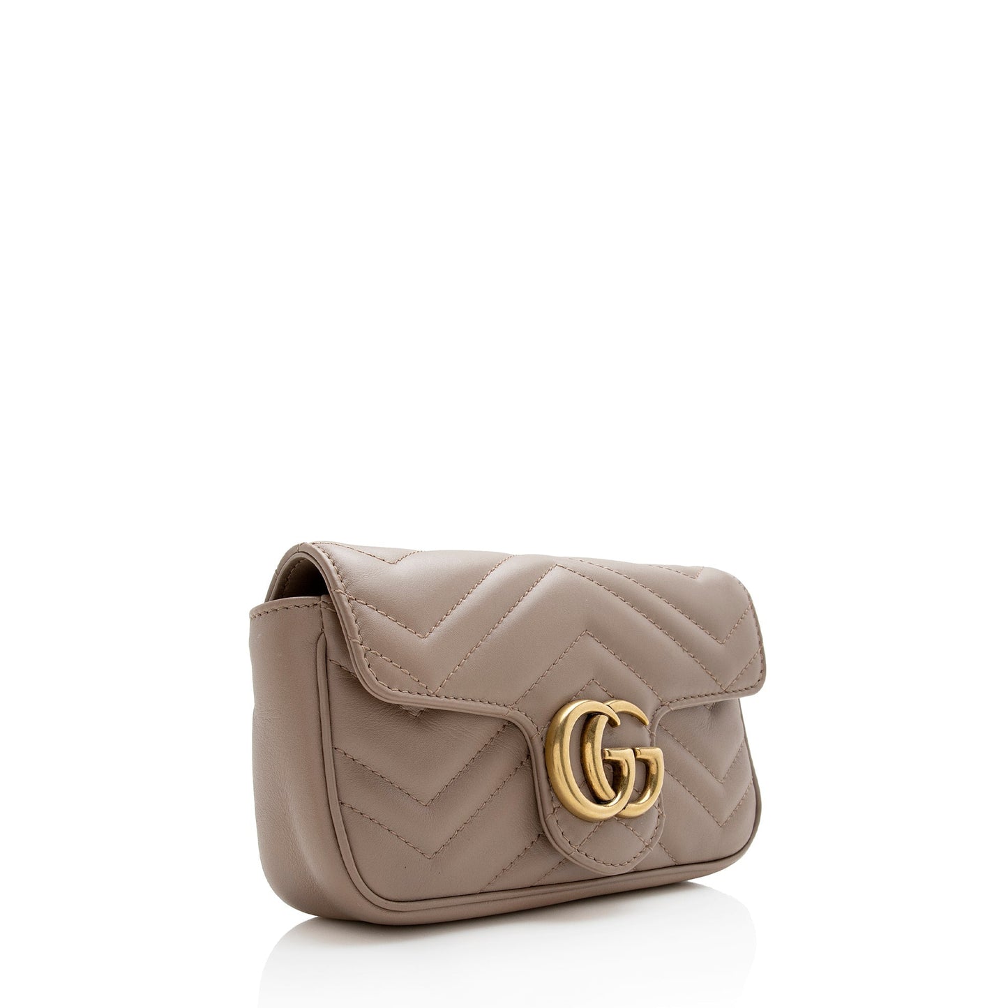 Gucci GG Marmont Super - FINAL Matelasse Leather Beige Mini Clutch Bag