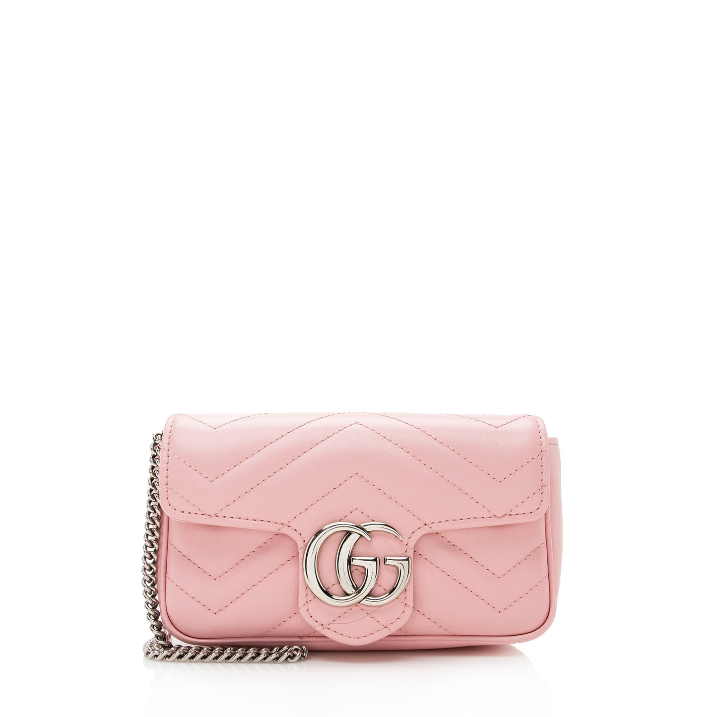 Gucci GG Marmont Super SHF Matelasse Leather Pink Mini Crossbody Bag