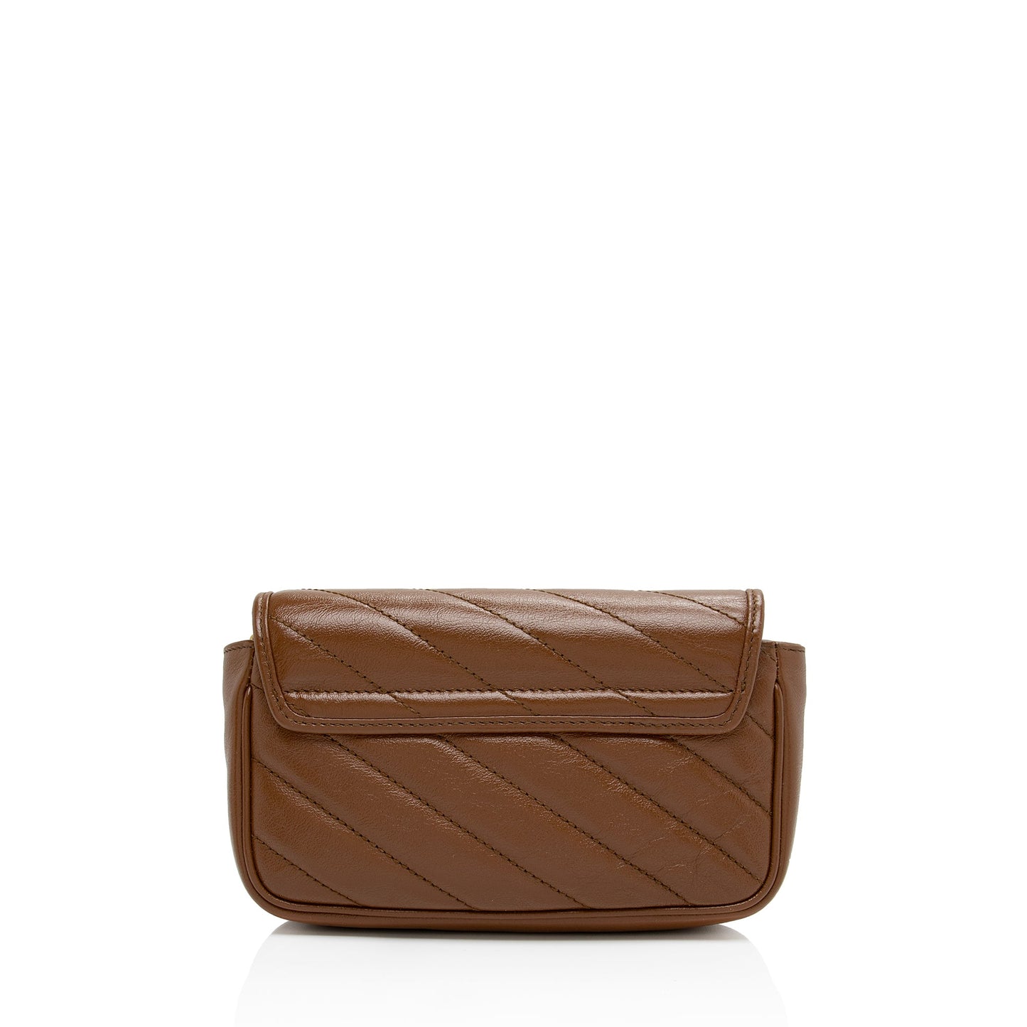 Gucci GG Marmont Super SHF-E9ZcFF Matelasse Leather Brown Mini Crossbody Bag