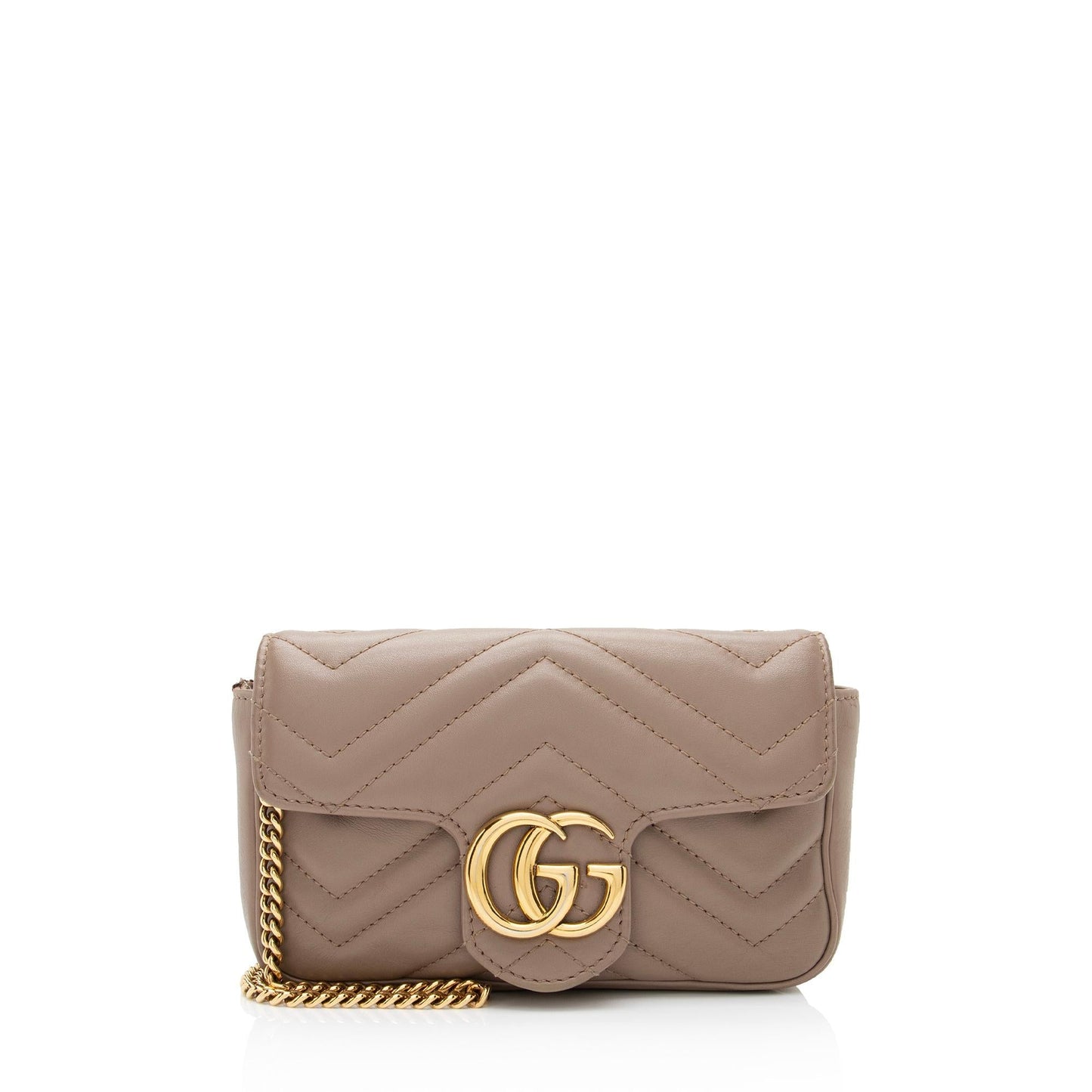 Gucci GG Marmont Super SHF-5Cn5zY Matelasse Leather Beige Mini Crossbody Bag