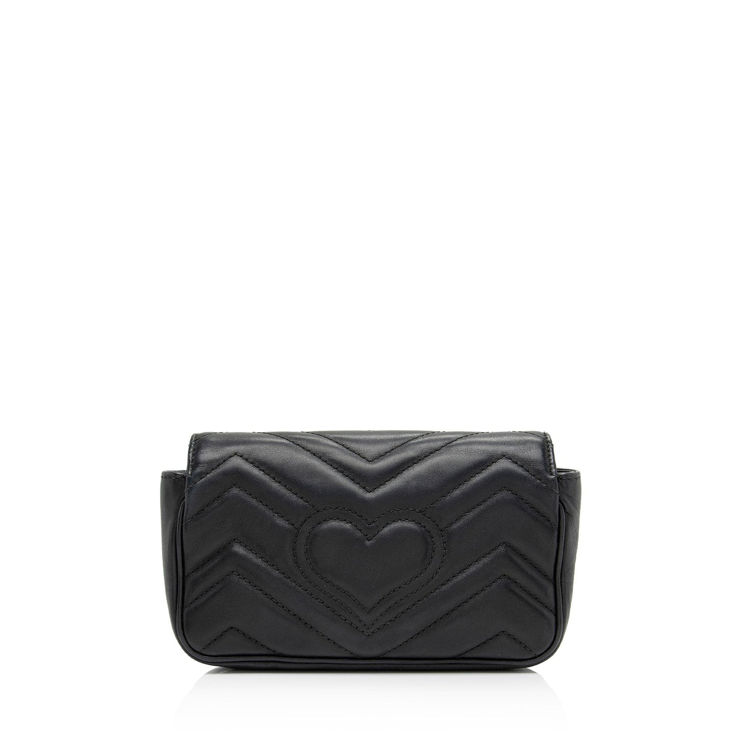 Gucci GG Marmont Super SHF-PG5W8B Matelasse Leather Black Mini Crossbody Bag