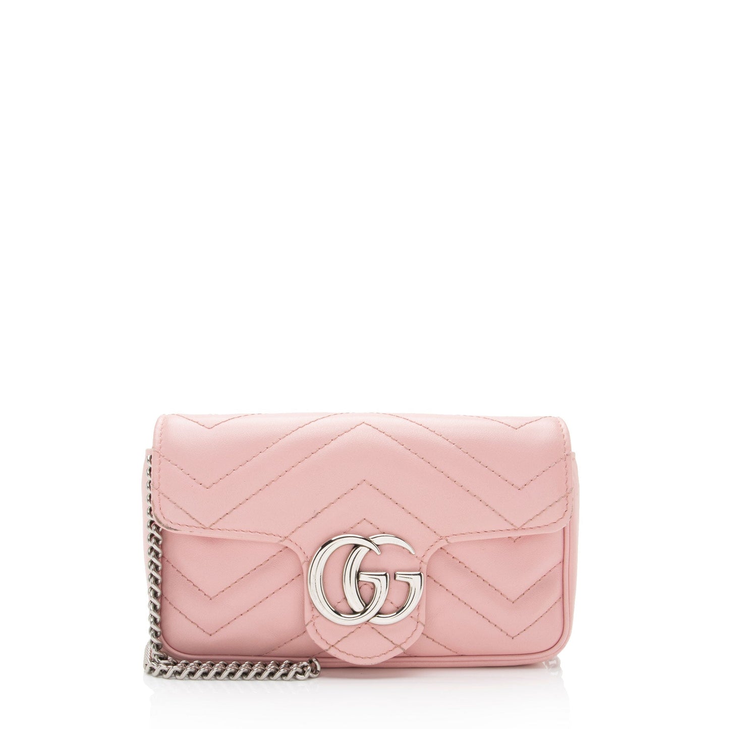 Gucci GG Marmont Super Flap SHF-YnNOt3 Matelasse Leather Pink Mini Crossbody Bag