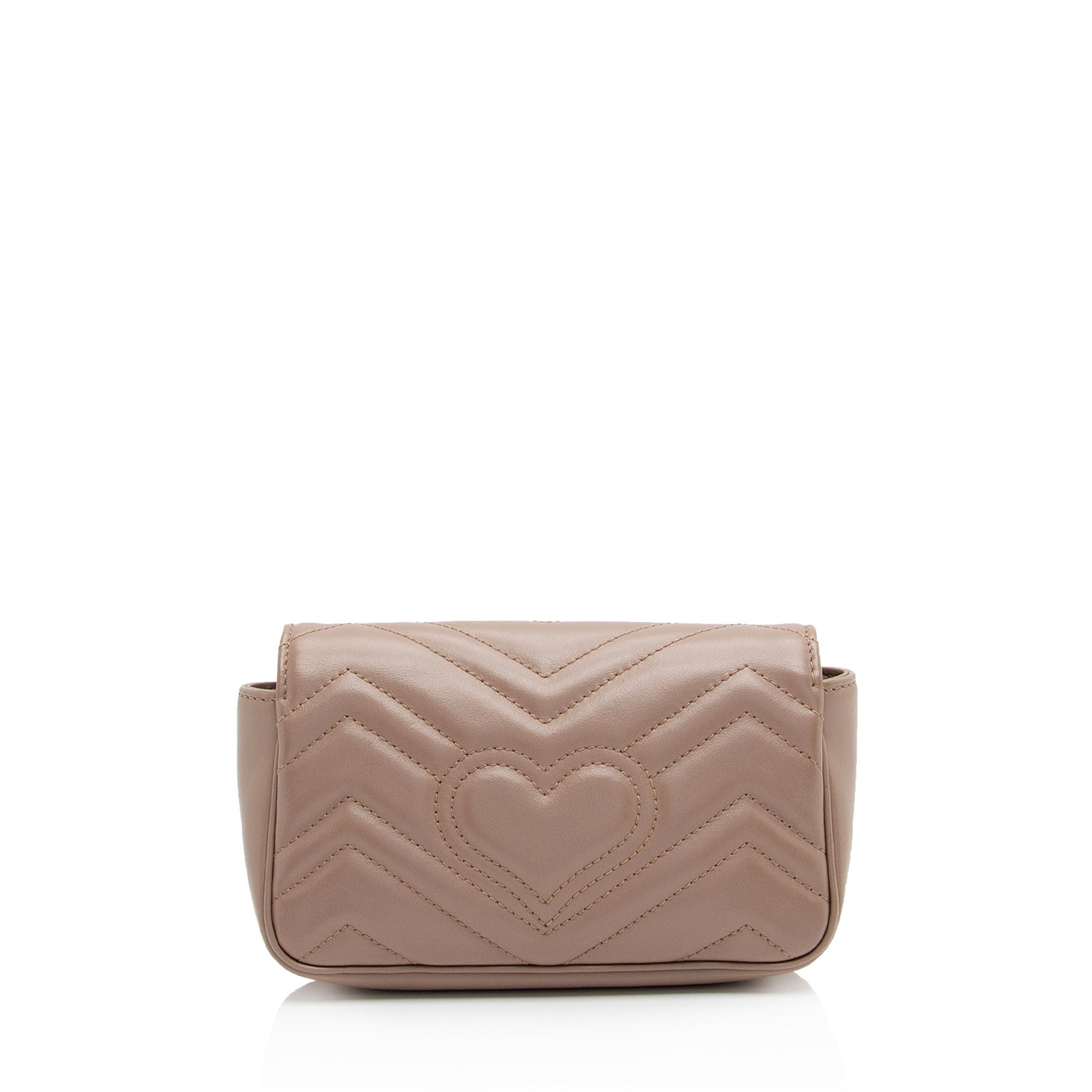 Gucci GG Marmont Super Flap - Matelasse Leather Beige Mini Crossbody Bag