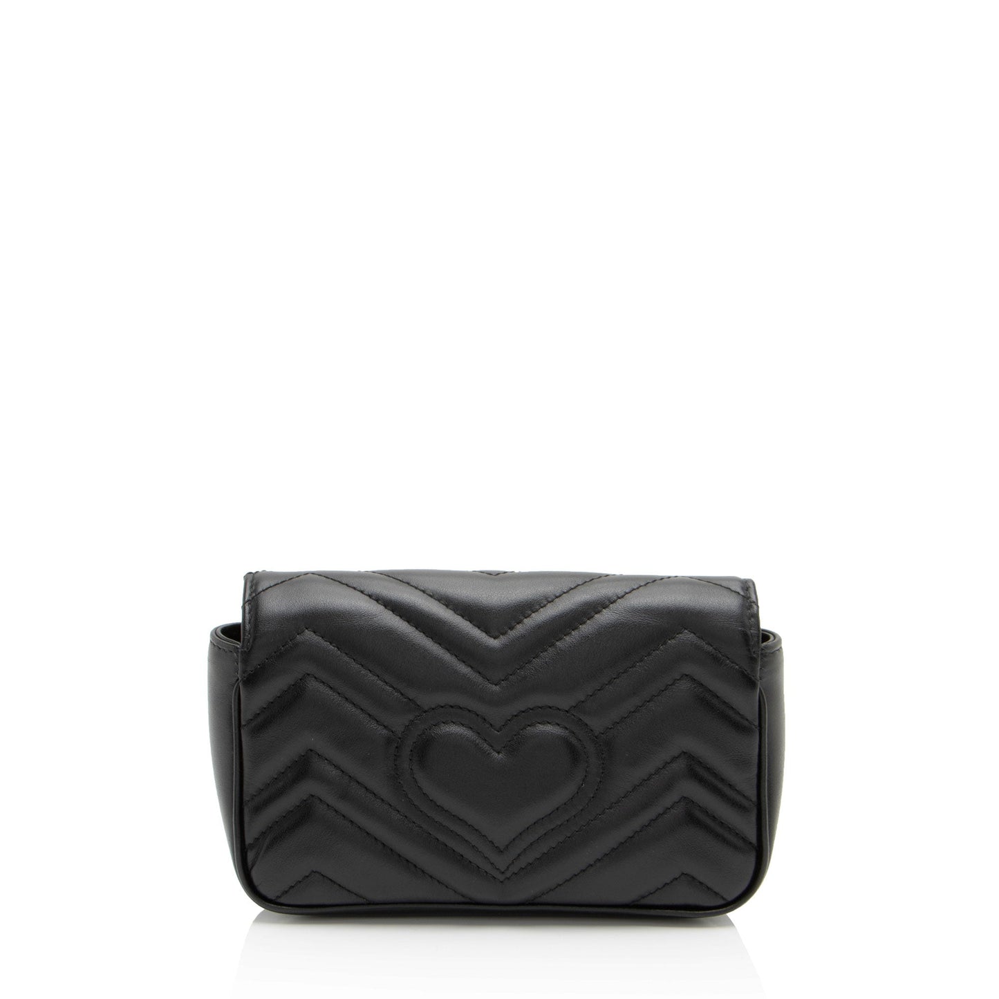 Gucci GG Marmont Super Flap SHF-s0BSa1 Matelasse Leather Black Mini Crossbody Bag
