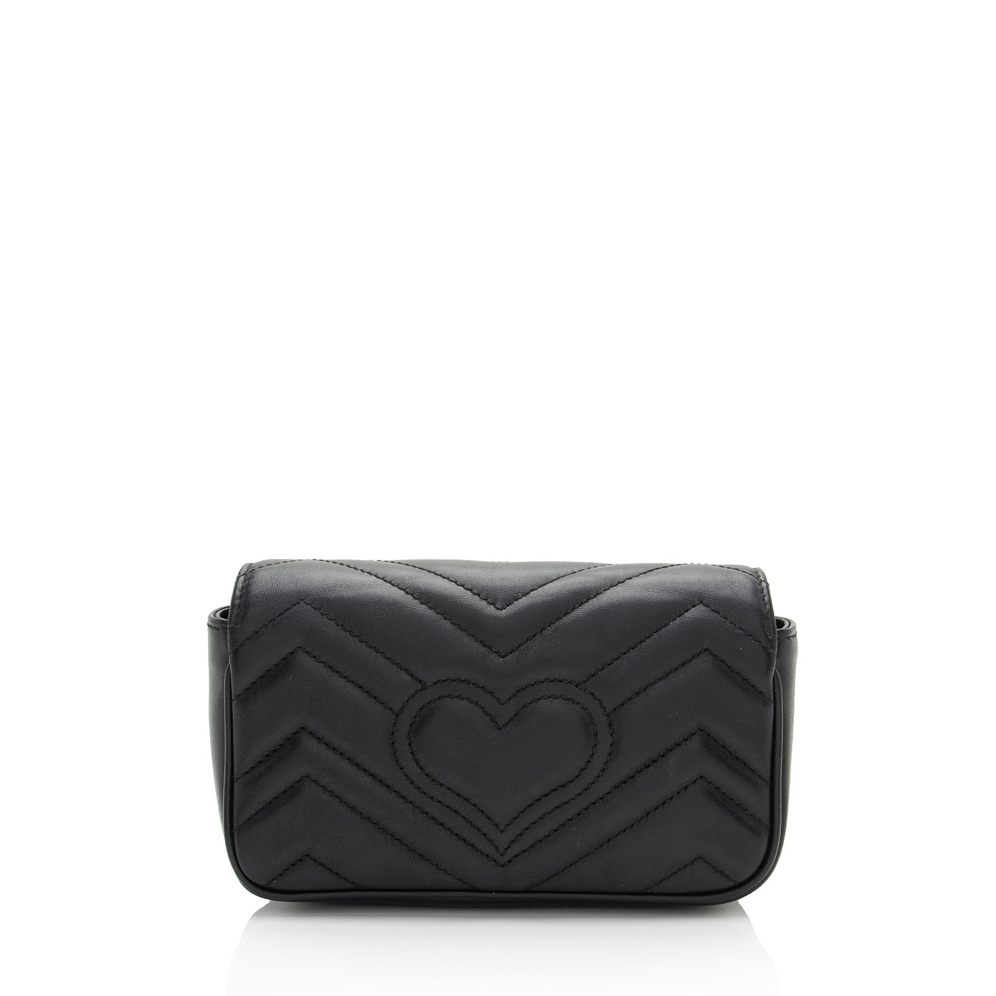 Gucci GG Marmont Super Flap SHF-vdHY2l Matelasse Leather Black Mini Crossbody Bag