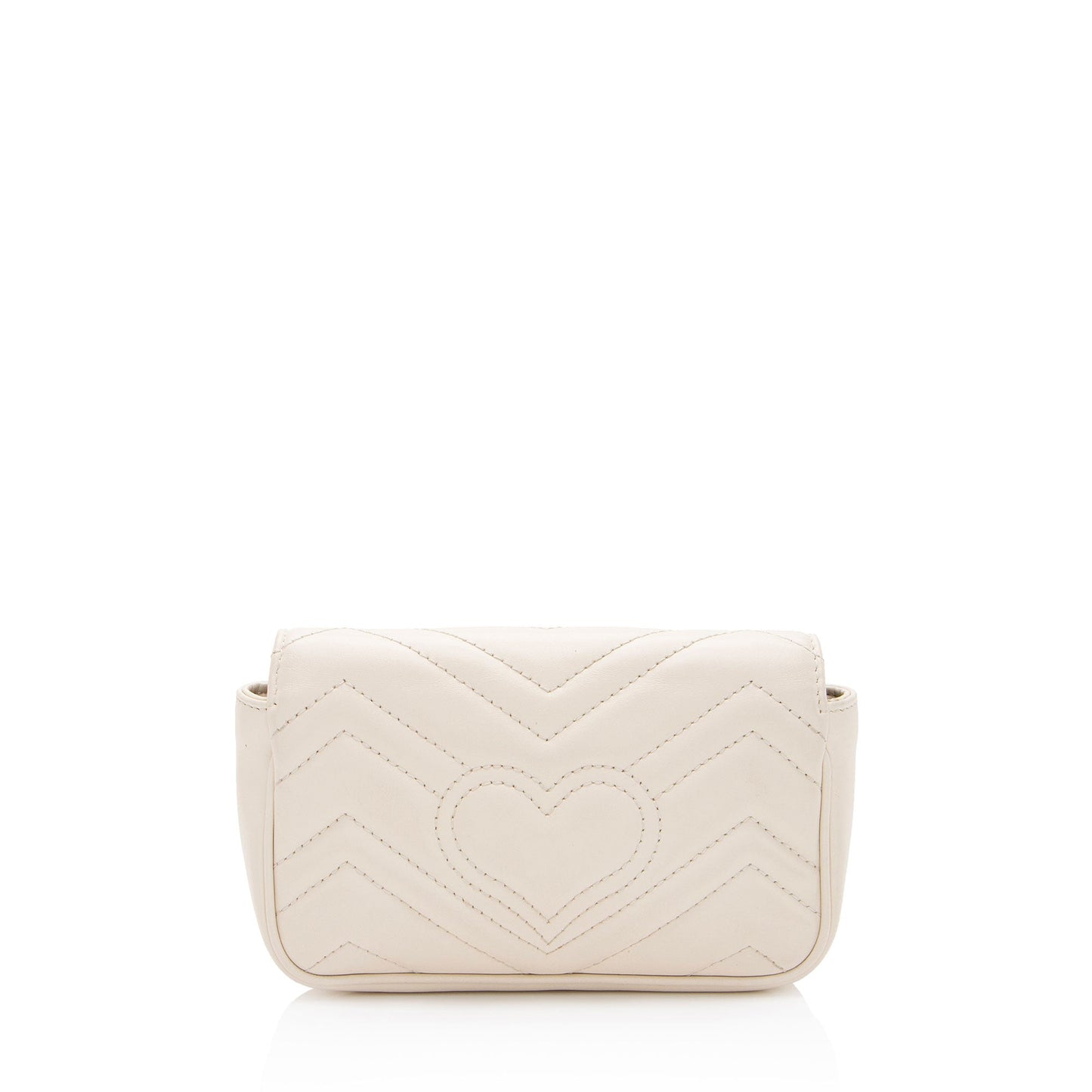 Gucci GG Marmont Super Flap Matelasse Leather White Mini Crossbody Bag