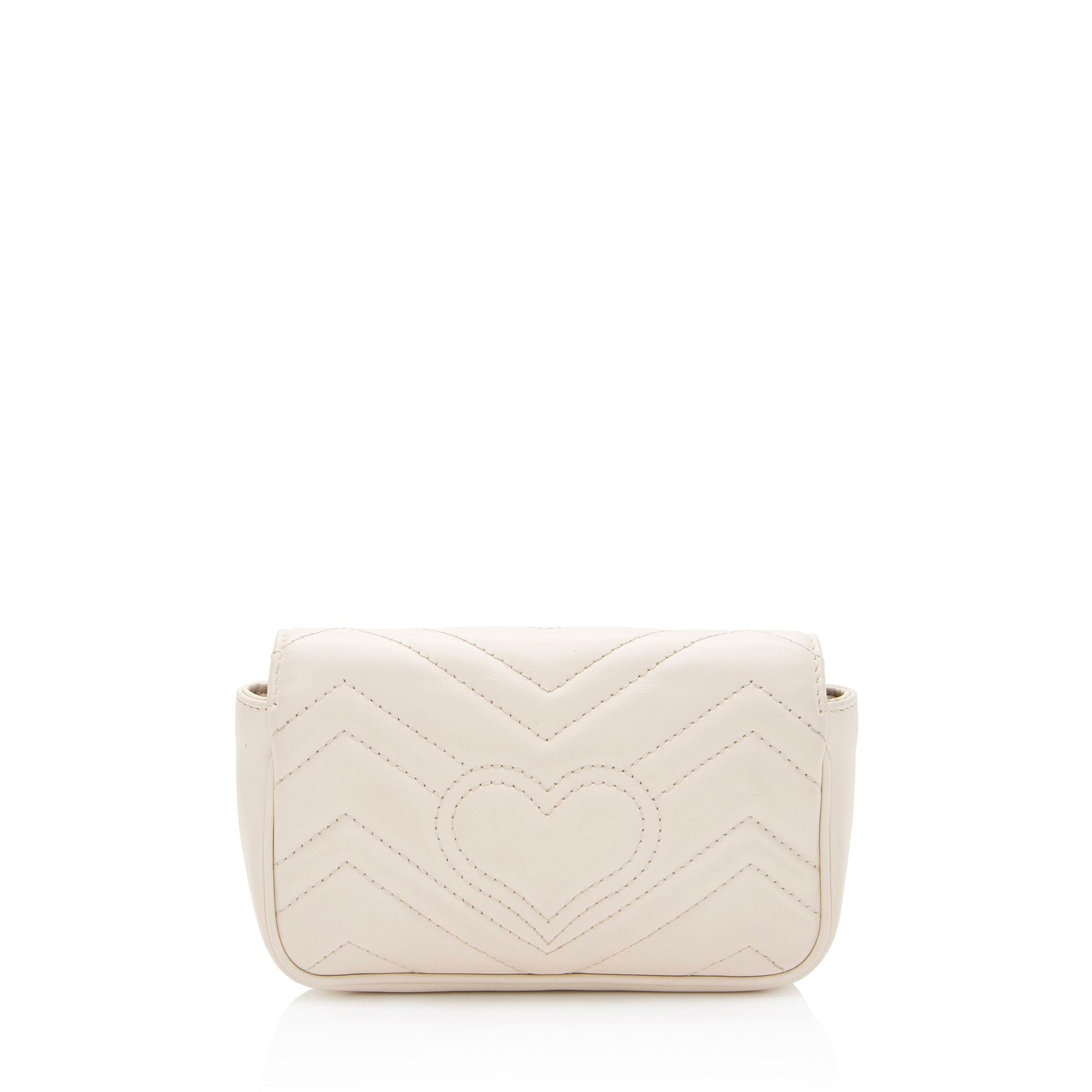 Gucci GG Marmont Super Flap Matelasse Leather White Mini Crossbody Bag
