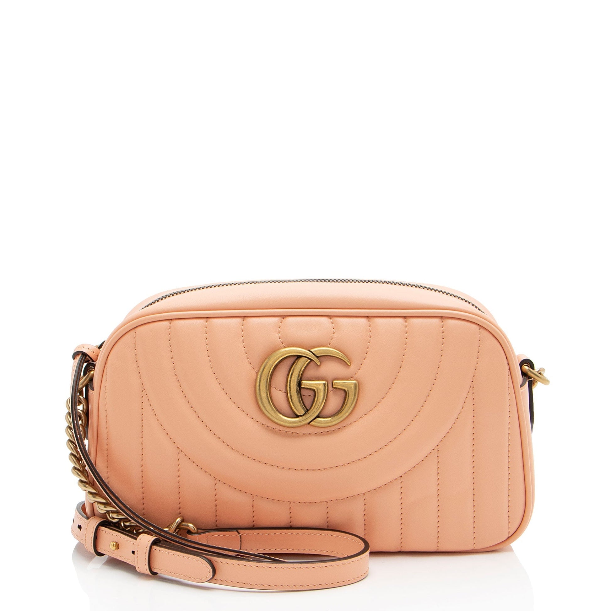 Gucci Marmont Vertical Ring Shoulder Bag Leather Matelasse Jewelry