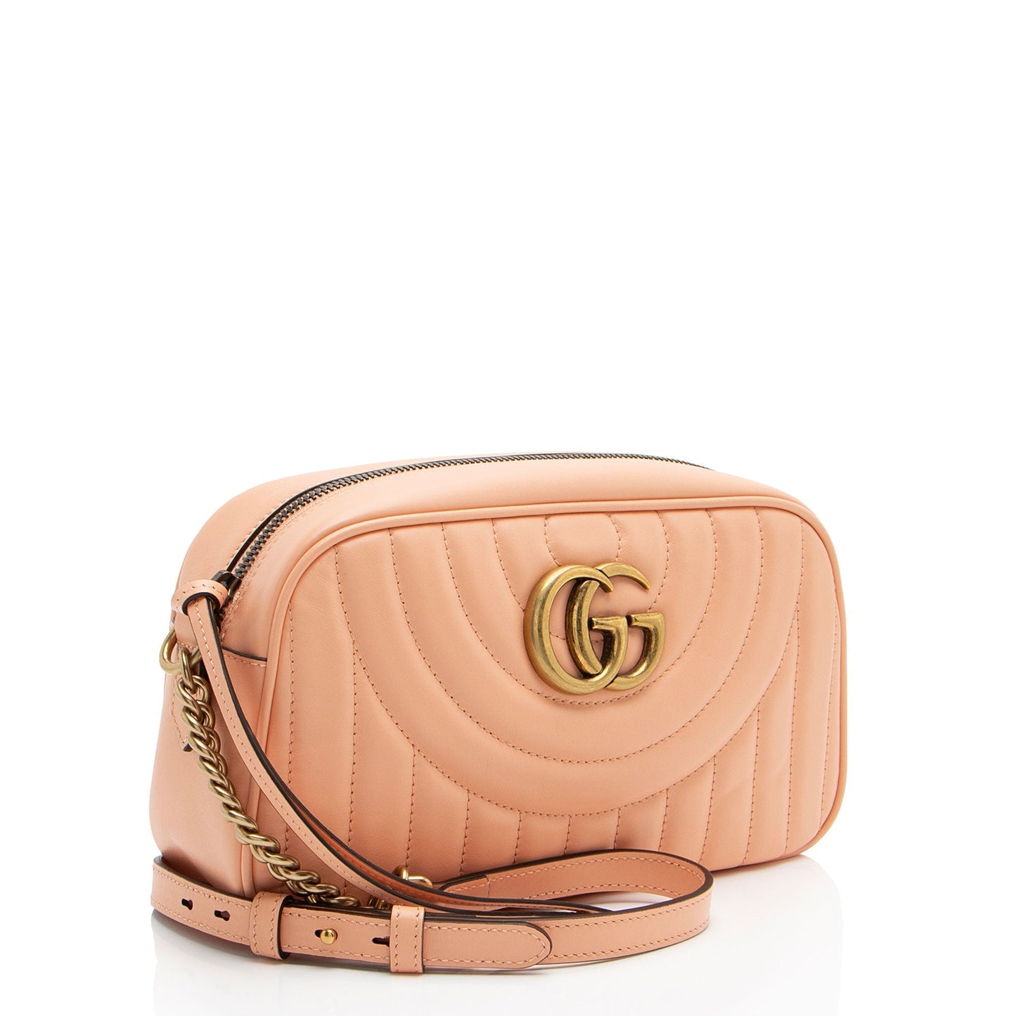Gucci Marmont Vertical Ring Shoulder Bag Leather Matelasse Jewelry